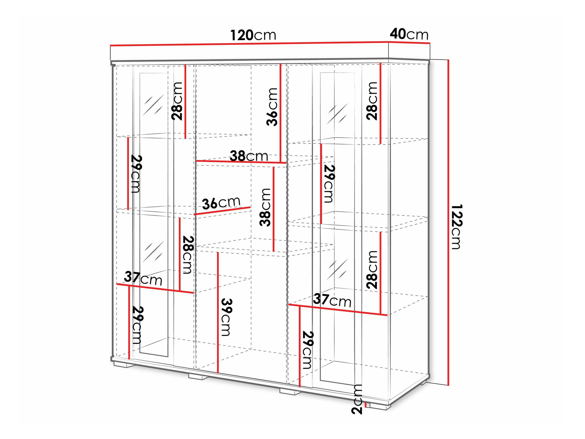 Dressoir Torcame 100 (Wotan eik + Glanzend wit)