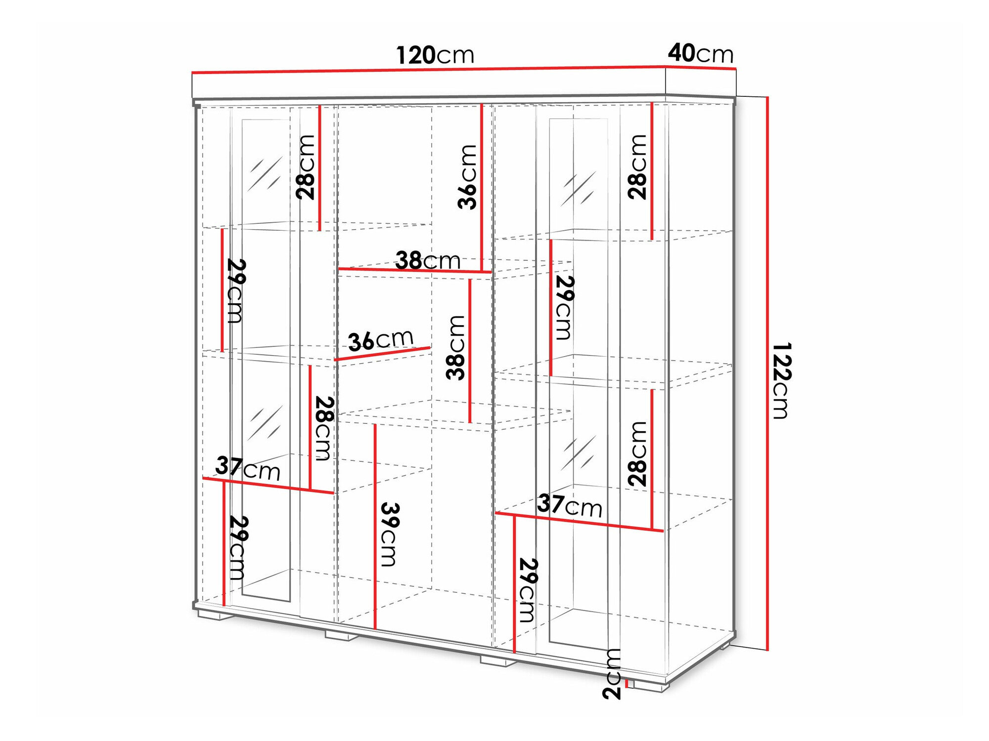 Dressoir Torcame 100 (Zwart)