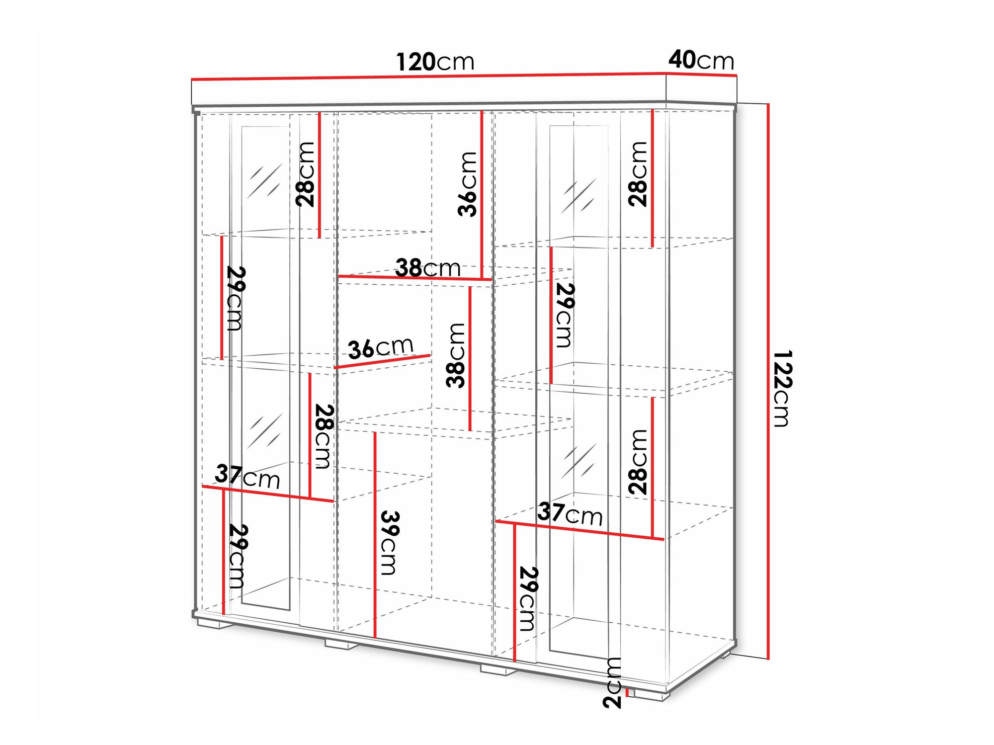 Dressoir Torcame 100 (Zwart)