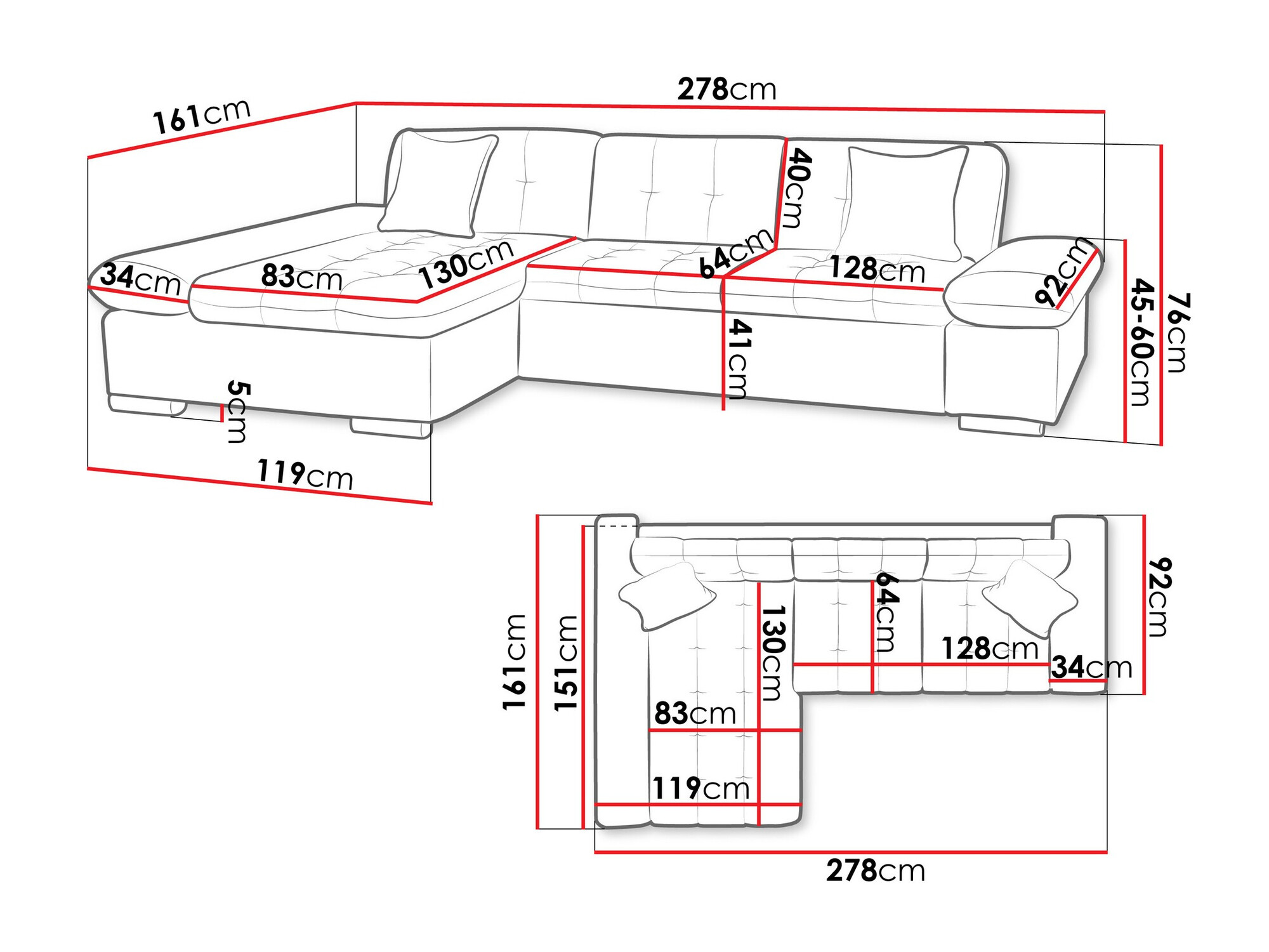Hoekbank Comfivo 219 (Lux 06 + Lux 05)