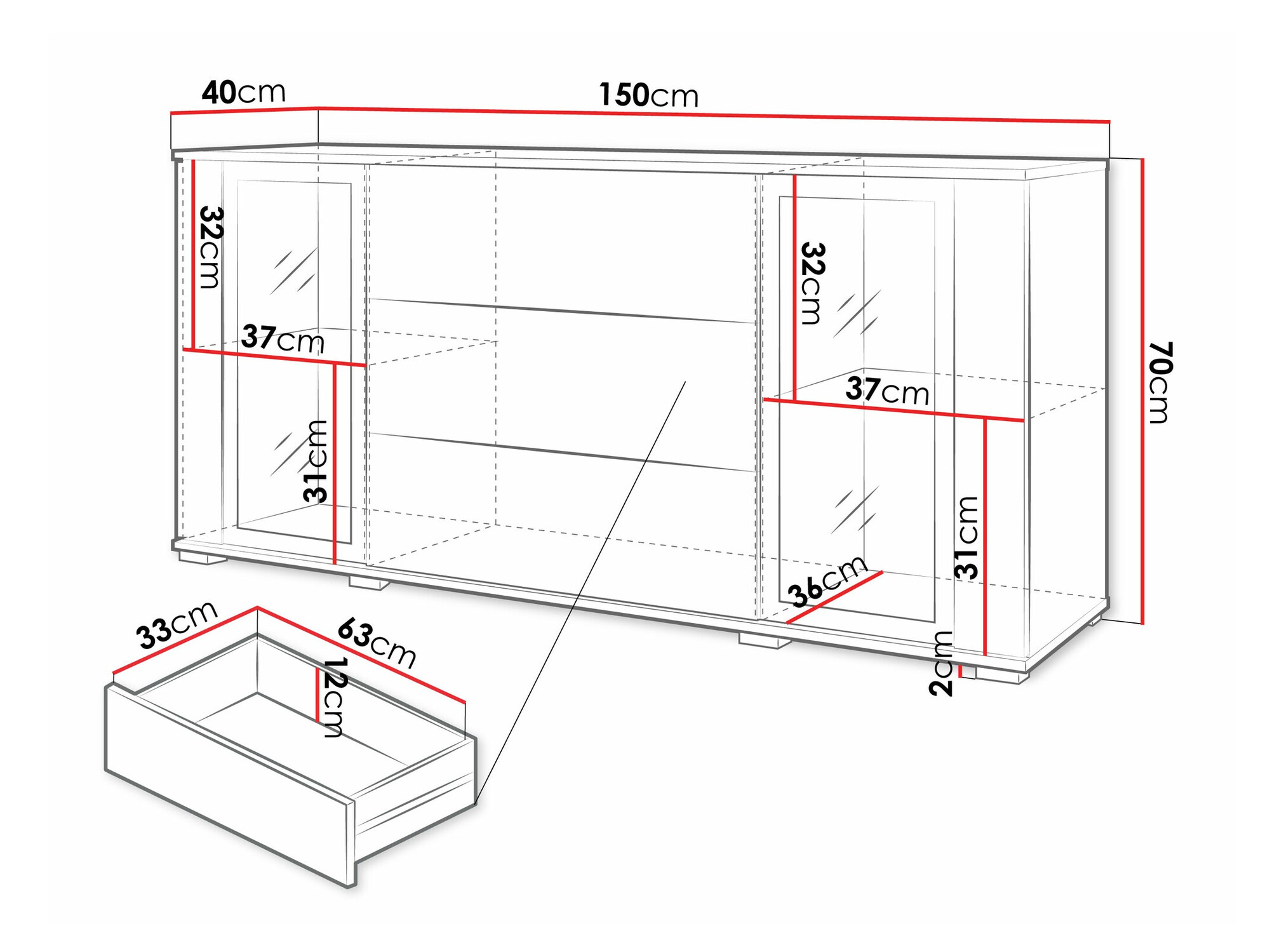 Ladekast Torcame 101 (Wotan eik)
