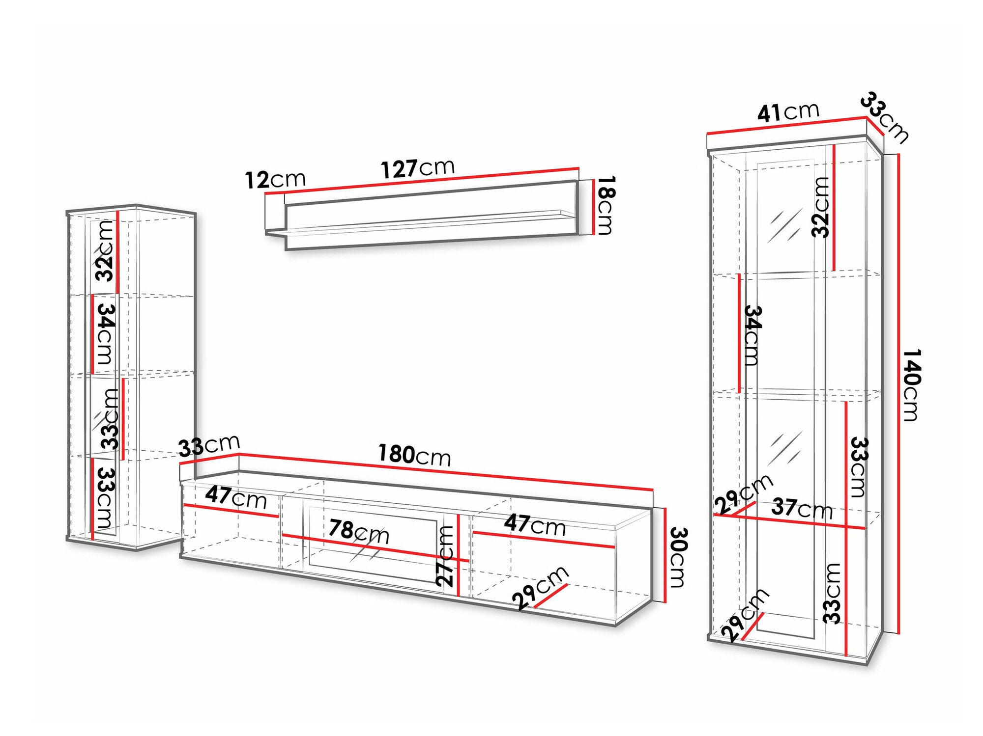 Woonkamerset Torcame 103 (Zwart)