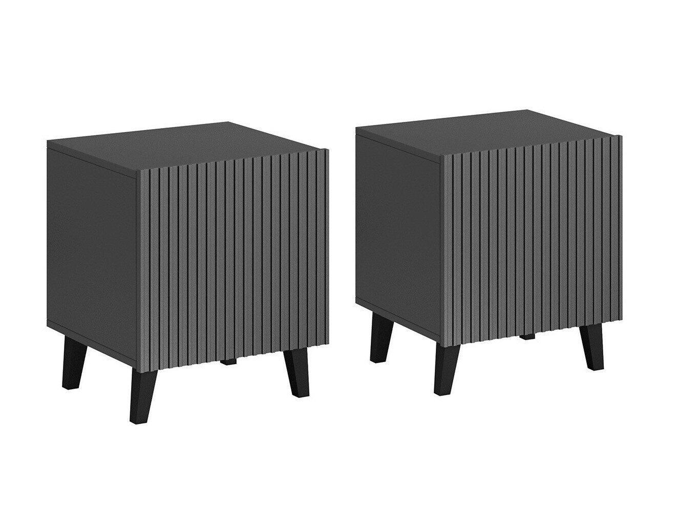 Een set nachtkastjes Comes (Antraciet)