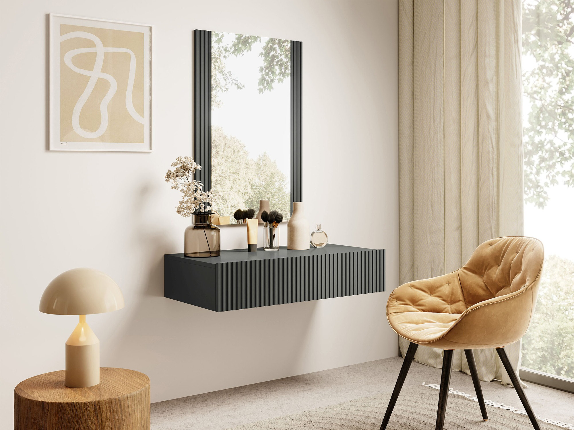 Kaptafel Comes (Antraciet)