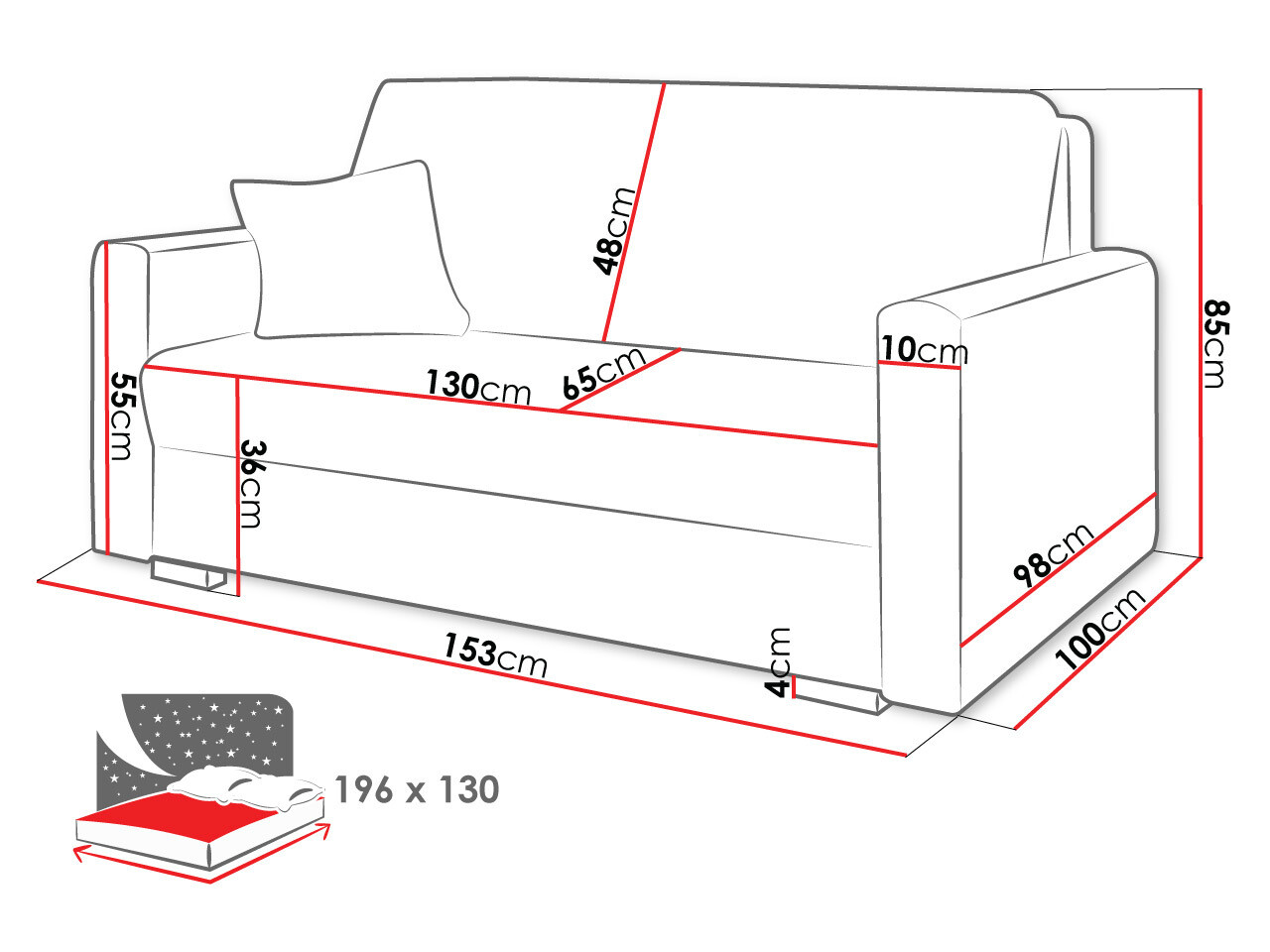 Slaapbank Columbus 205 (Tilia 86)