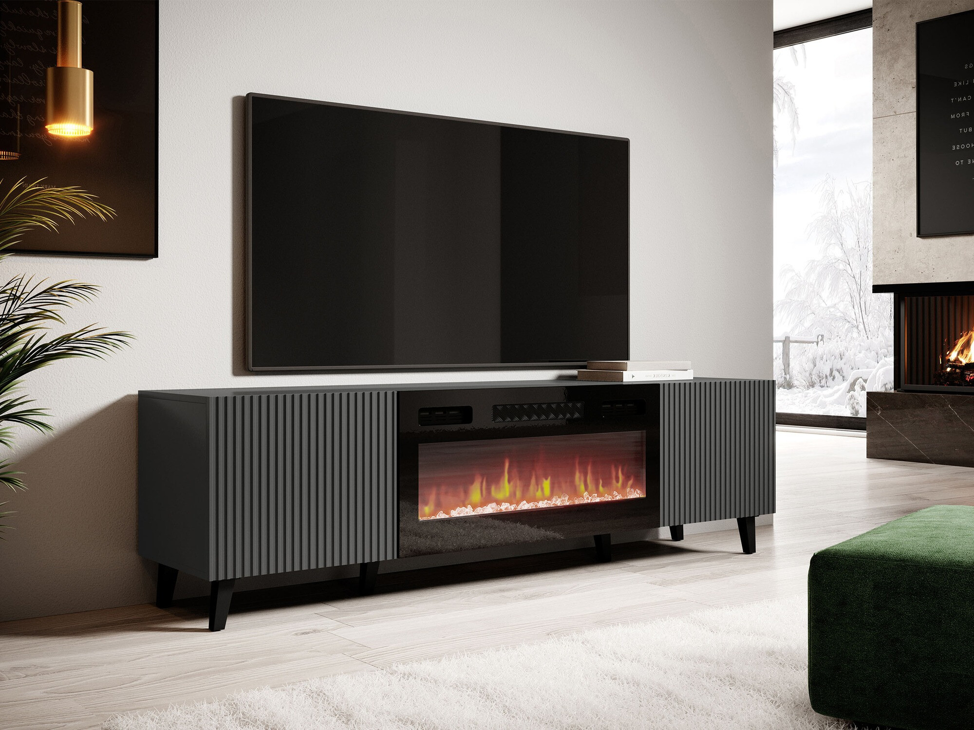 TV-meubel Remeta 107 (Antraciet)