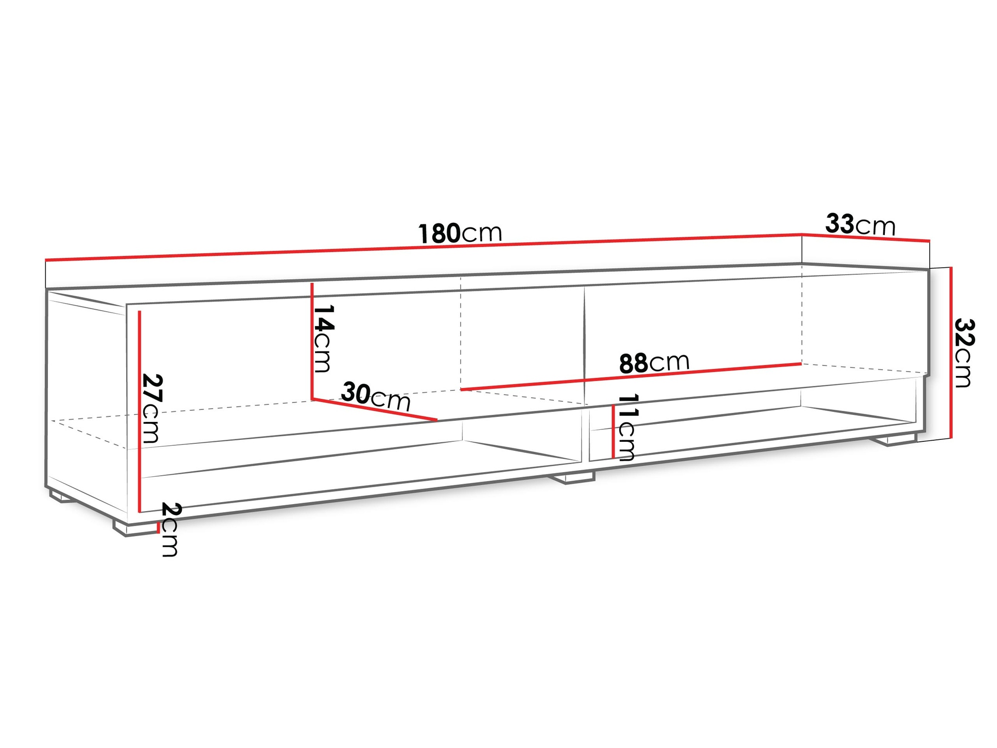 TV-meubel Sarasota 119 (Grafiet)