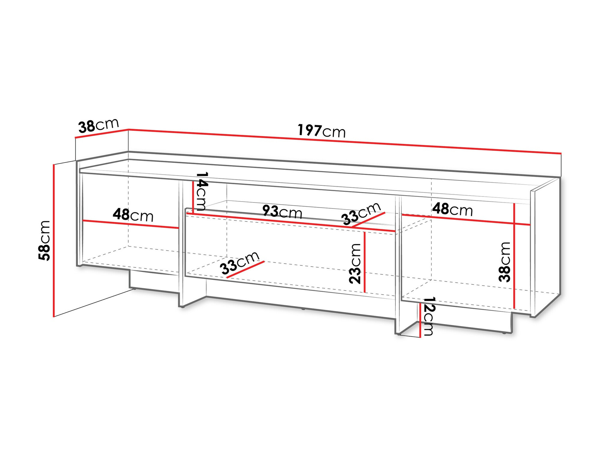 TV-meubel Parma 105 (Eiken)
