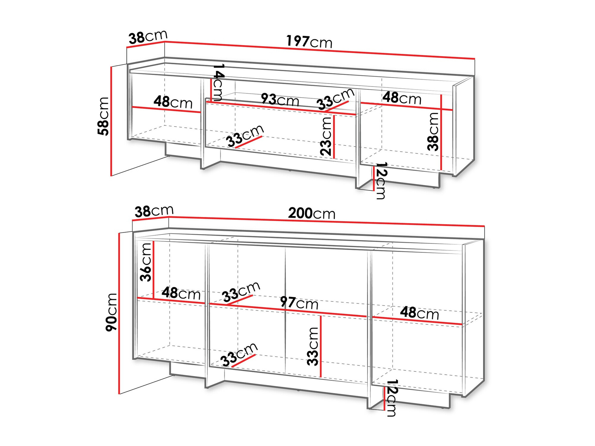 Woonkamerset Parma 107 (Donkere eik)