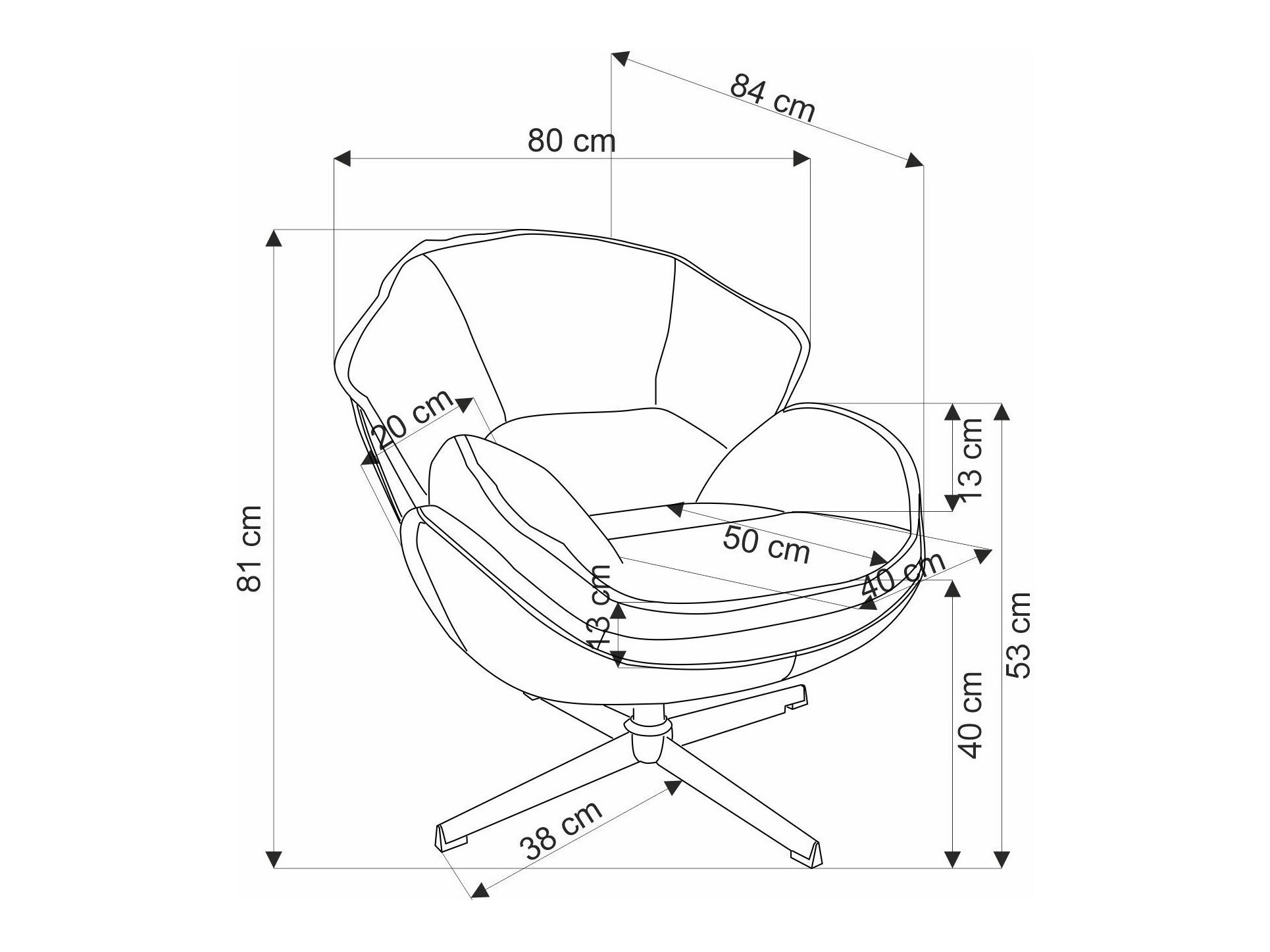 Fauteuil Houston 1958 (Beige)
