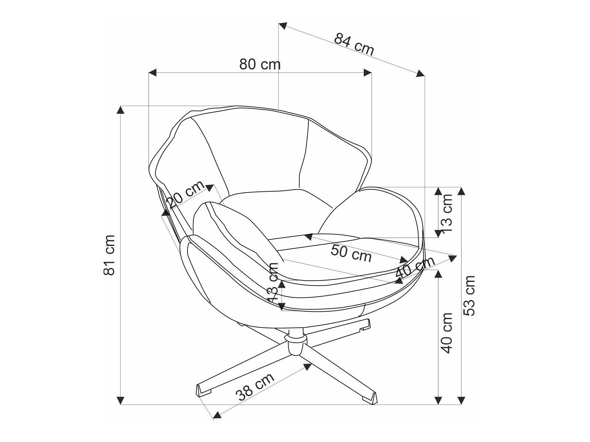Fauteuil Houston 1958 (Grijs)