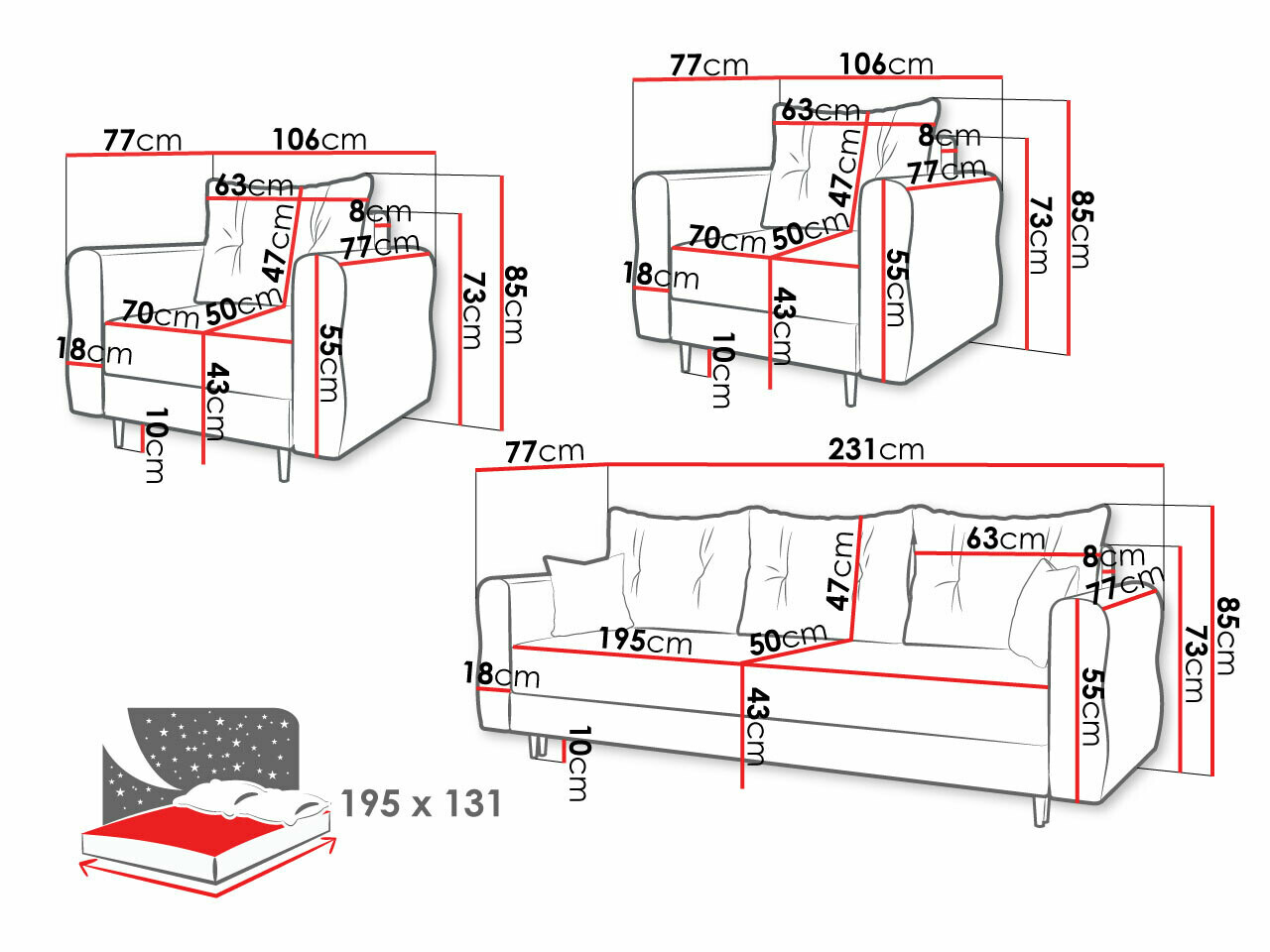 Gestoffeerde meubelset Veldala 106 (Manila 26)