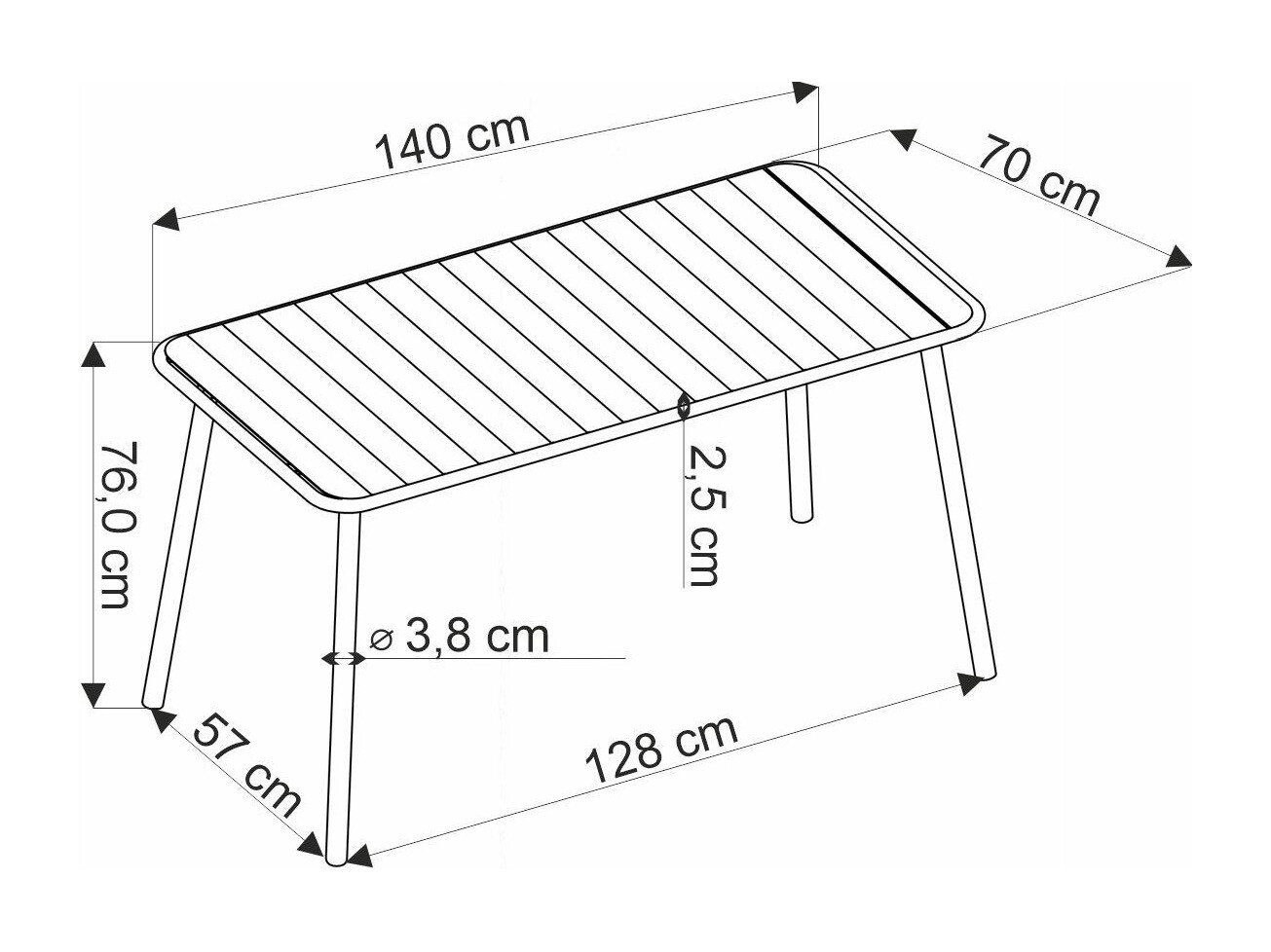 Outdoor tafel Houston 1960 (Wit)