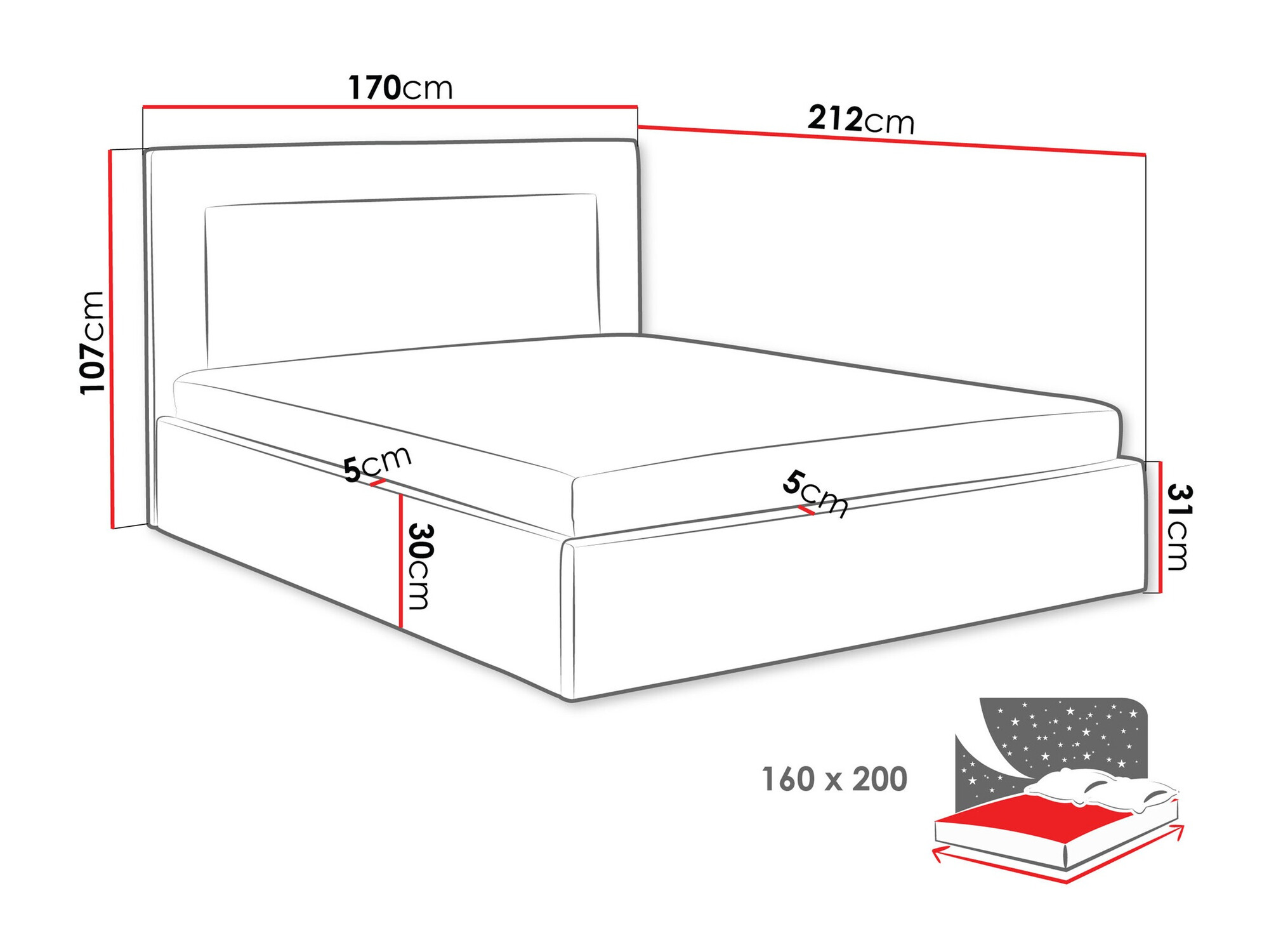Bed Baltimore 198 (Coral 55)
