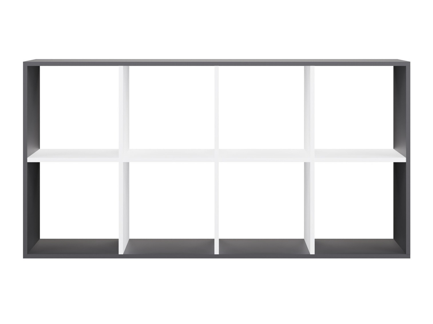 Boekenkast Mandeville 288 (Wit + Antraciet)