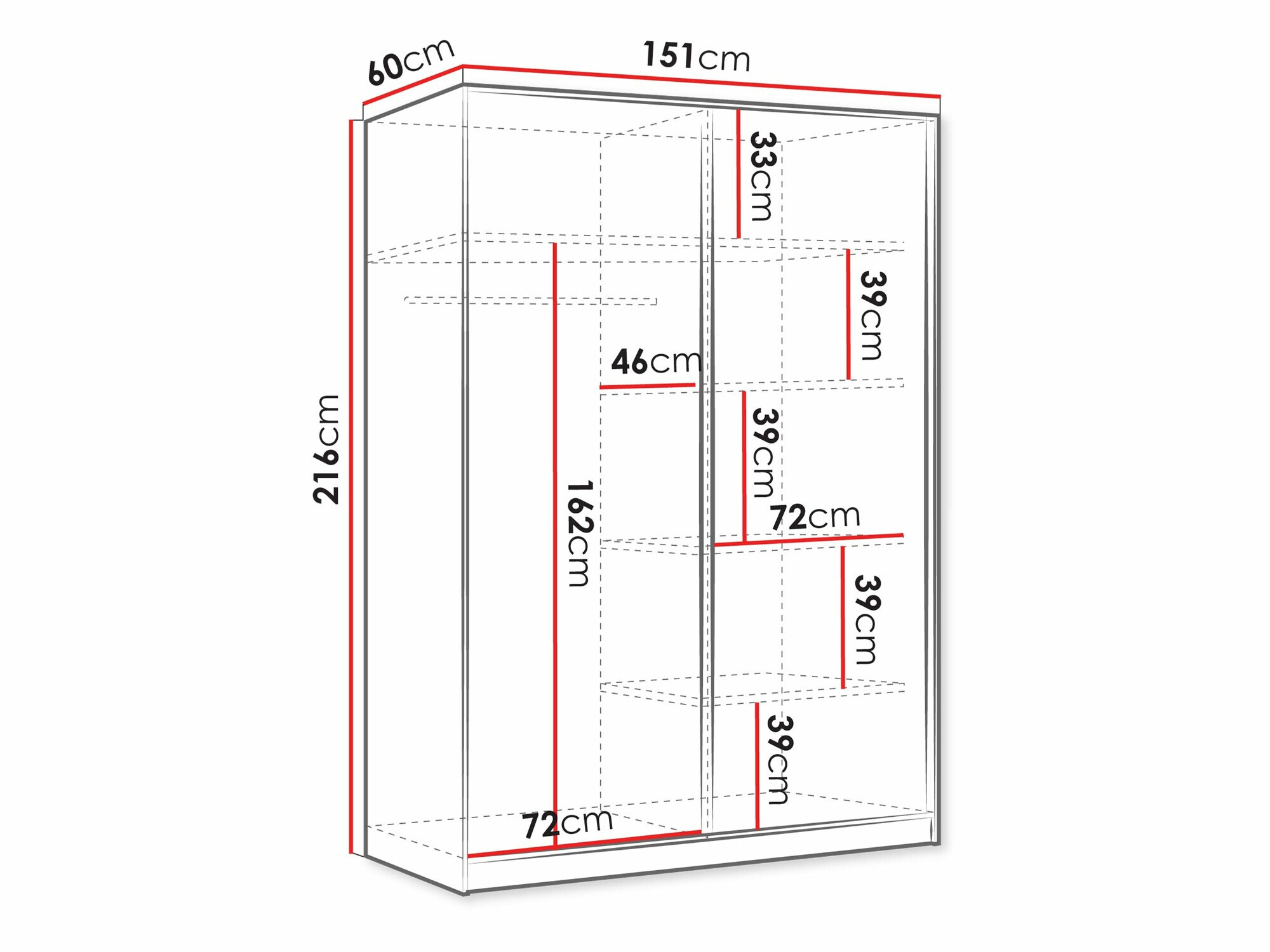 Kledingkast Comfivo Papilio III (Wit)