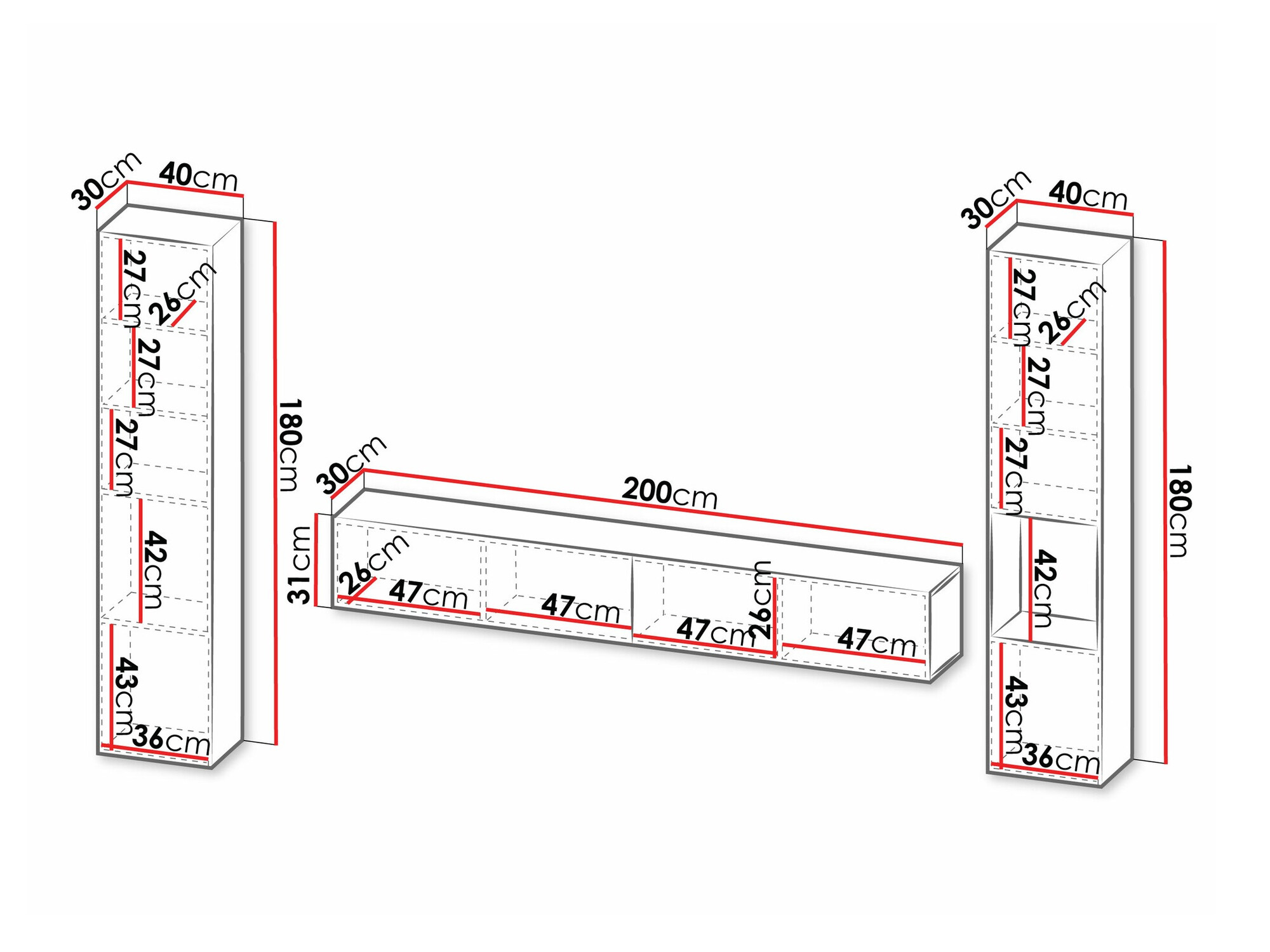 Woonkamerset Species I (Zwart)