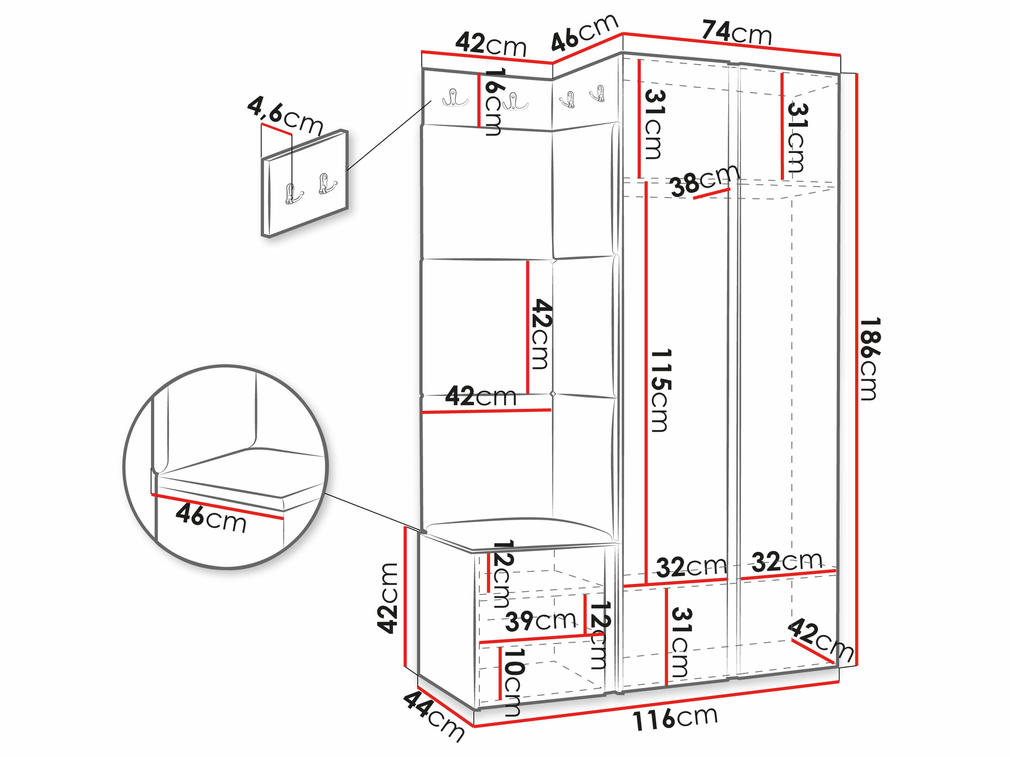 Gangmeubelset Hartford 379 (Zwart)