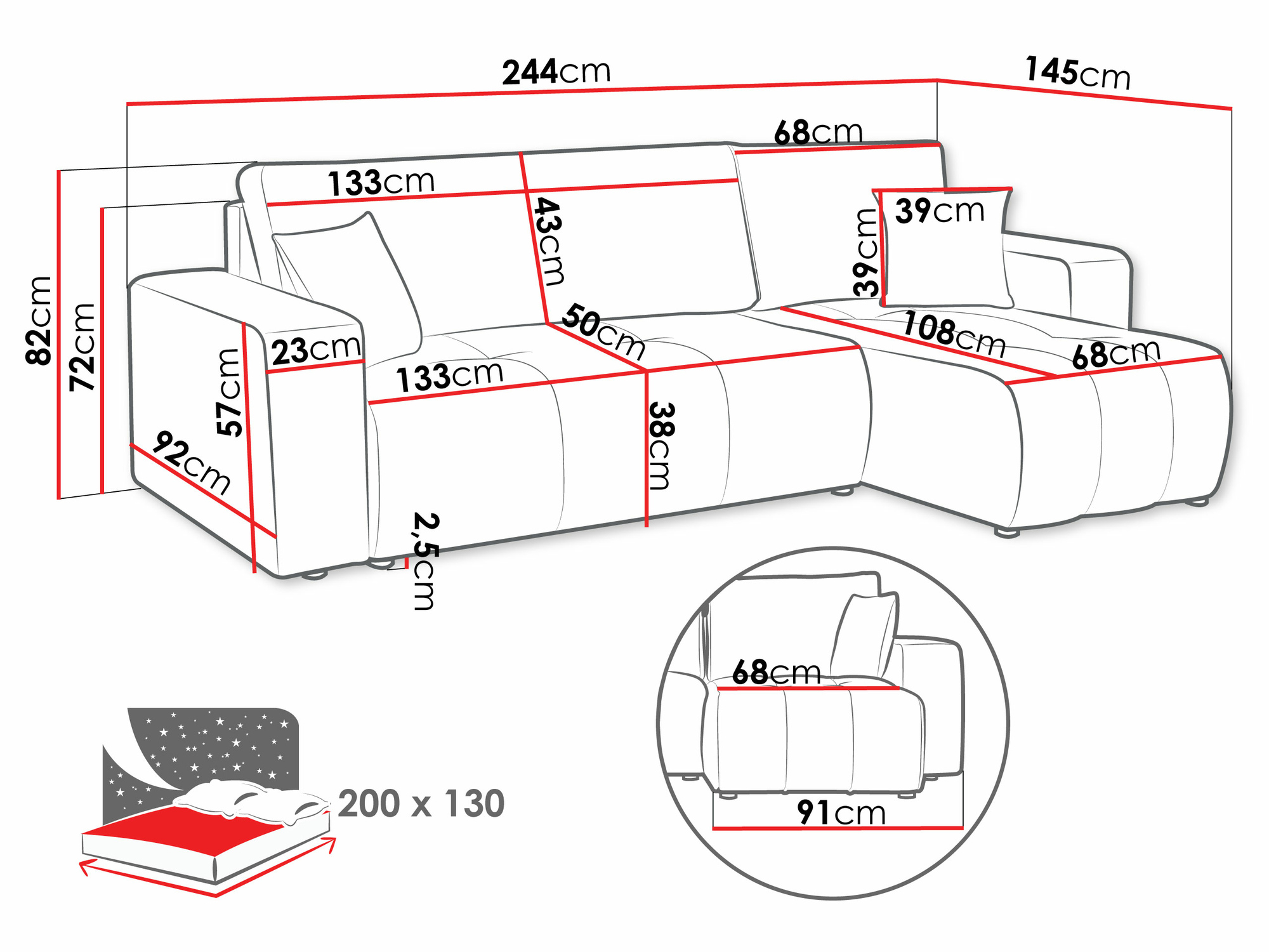 Hoekbank Comfivo Laurus (Velo 627)