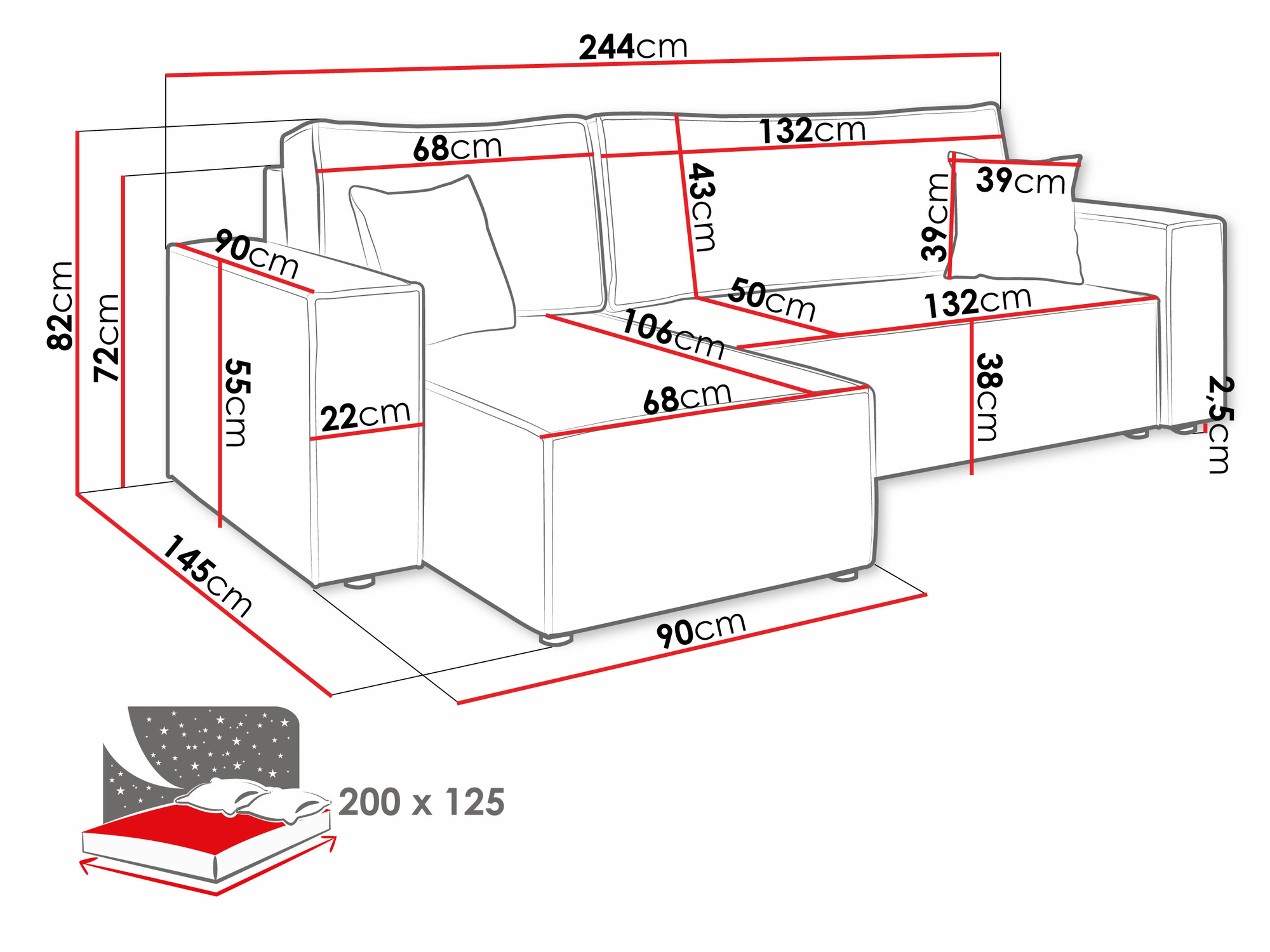 Hoekbank Shelton 100 (Lima 27)