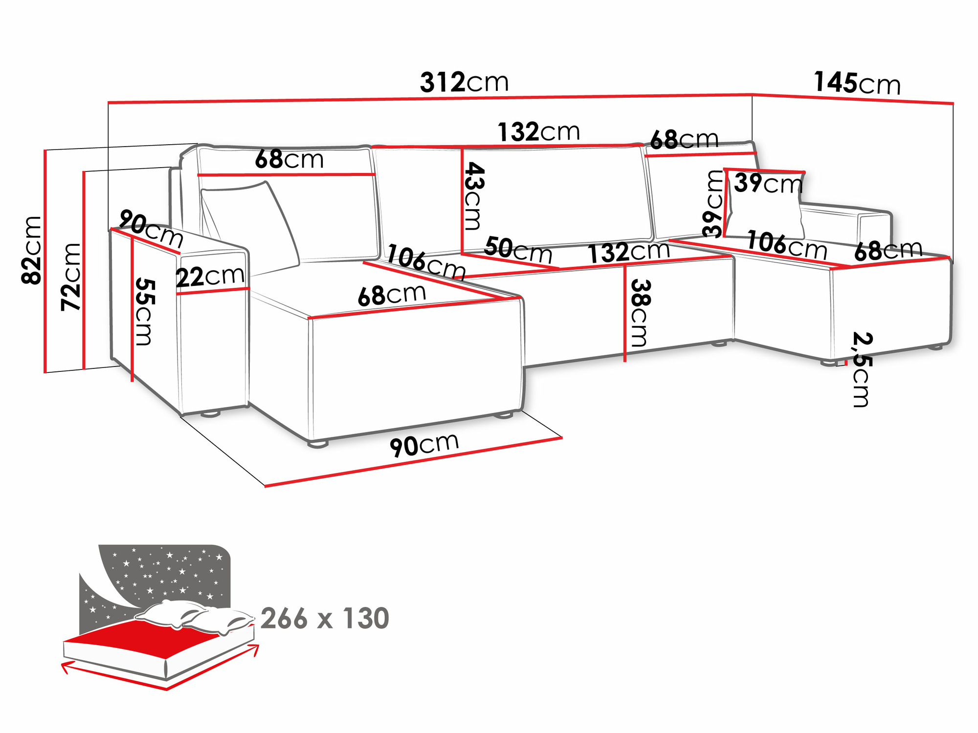Hoekbank Shelton 101 (Poso 14)