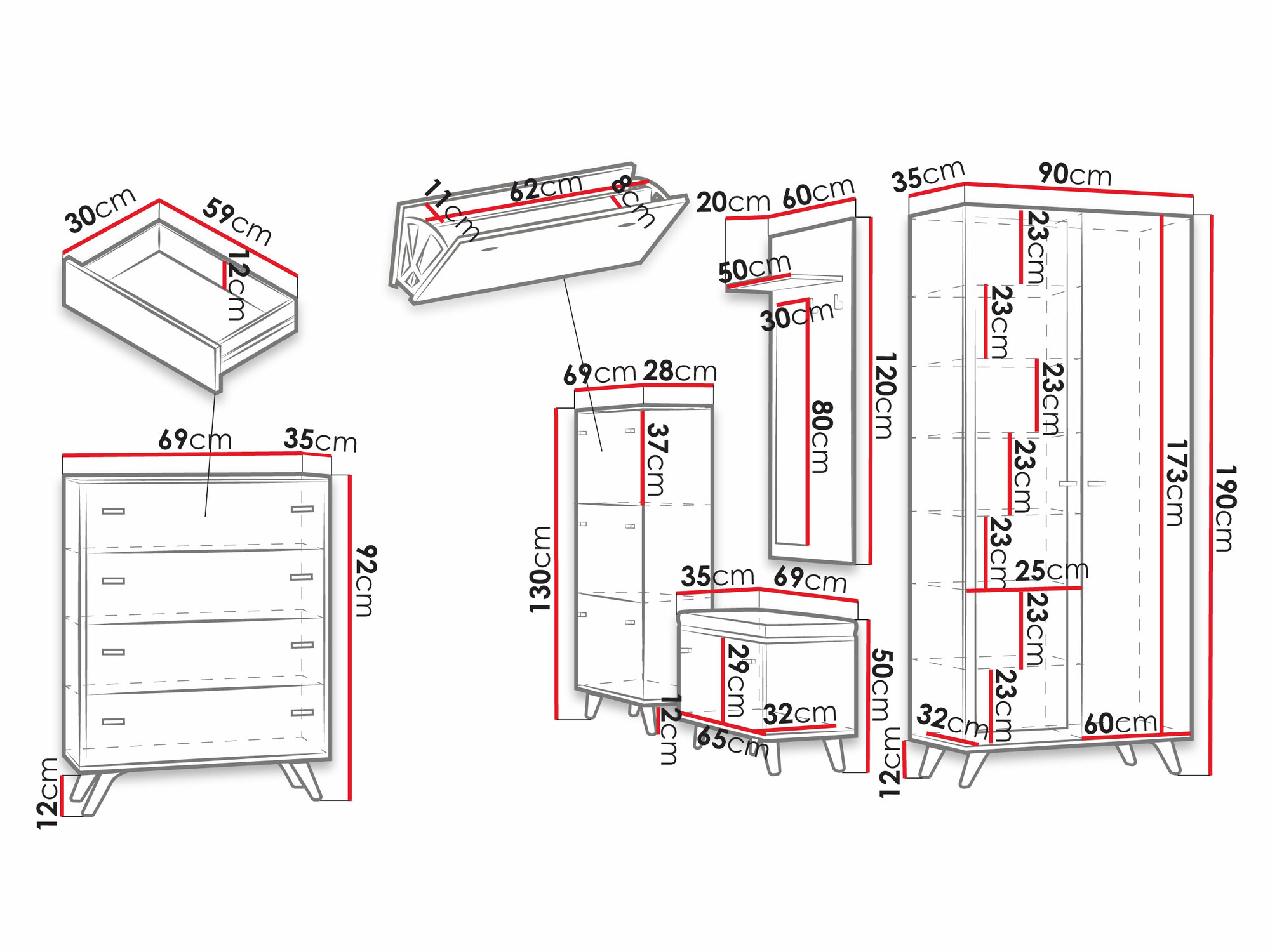 Gangmeubelset Levtena 105