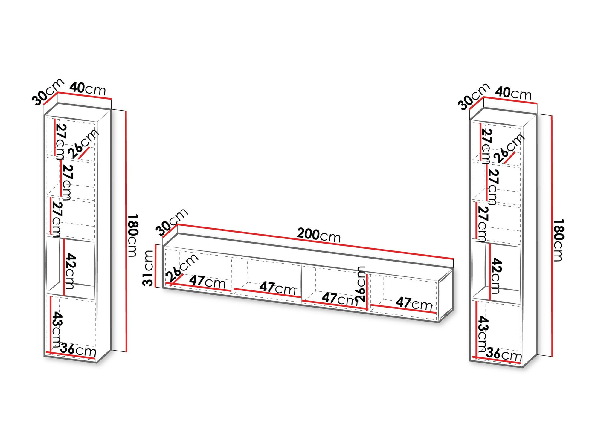Woonkamerset Species III (Zwart)