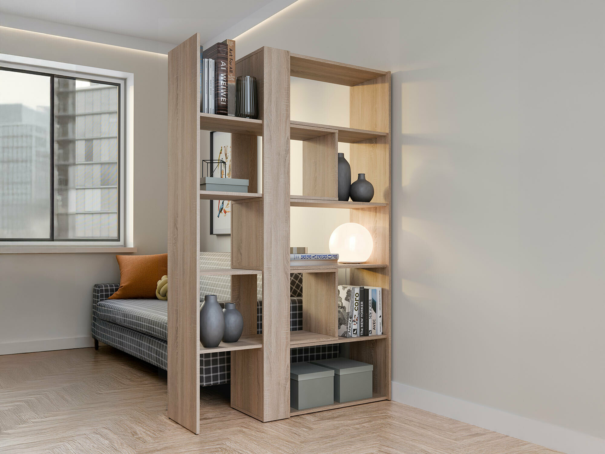 Boekenkast Ontario 145 (Sonoma eik)