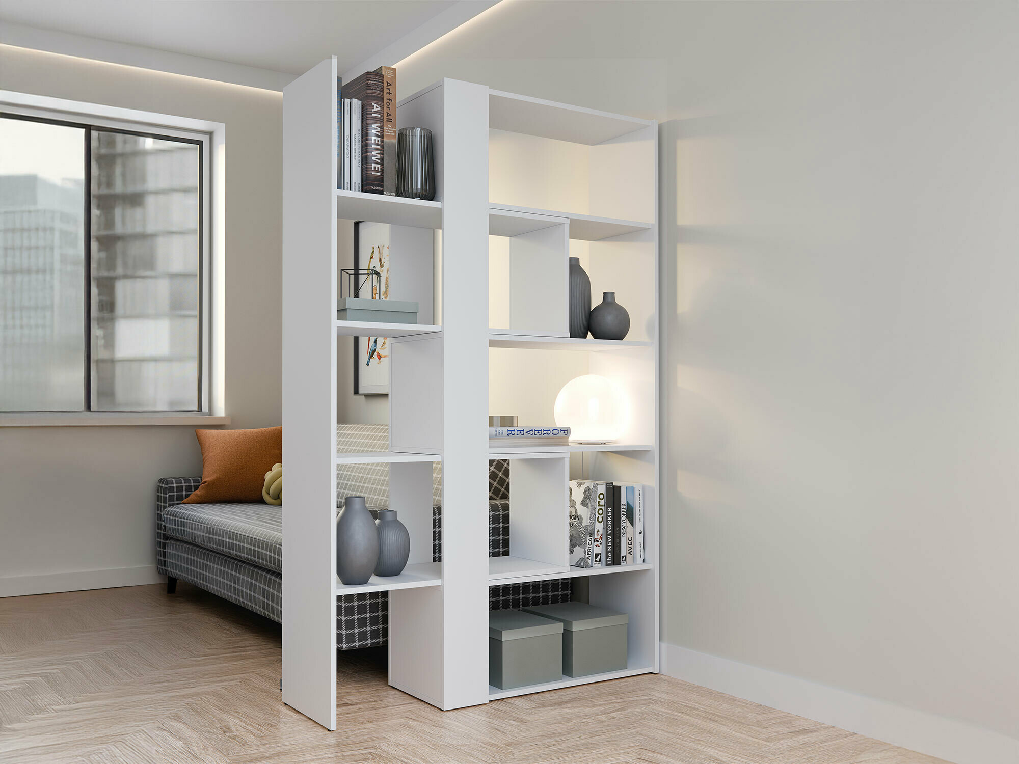 Boekenkast Ontario 145 (Wit)