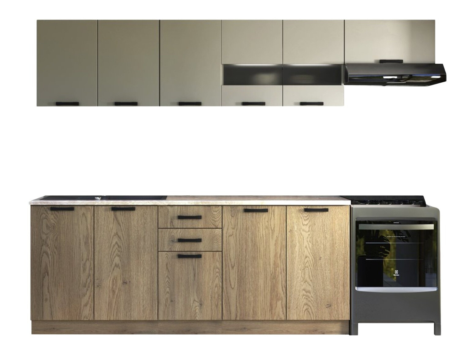 Keukenset Houston 1182 (Kasjmier + Eiken)