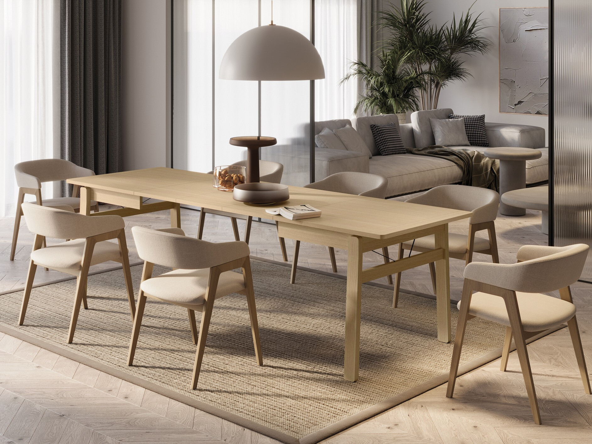 Tafel Fresno 172 (Licht eiken)