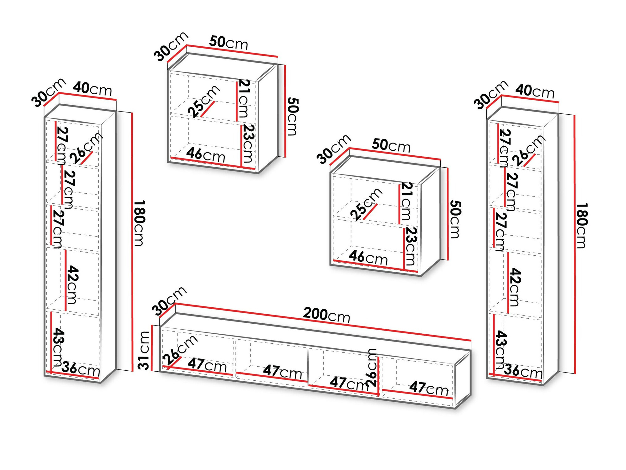 Woonkamerset Species V (Zwart)