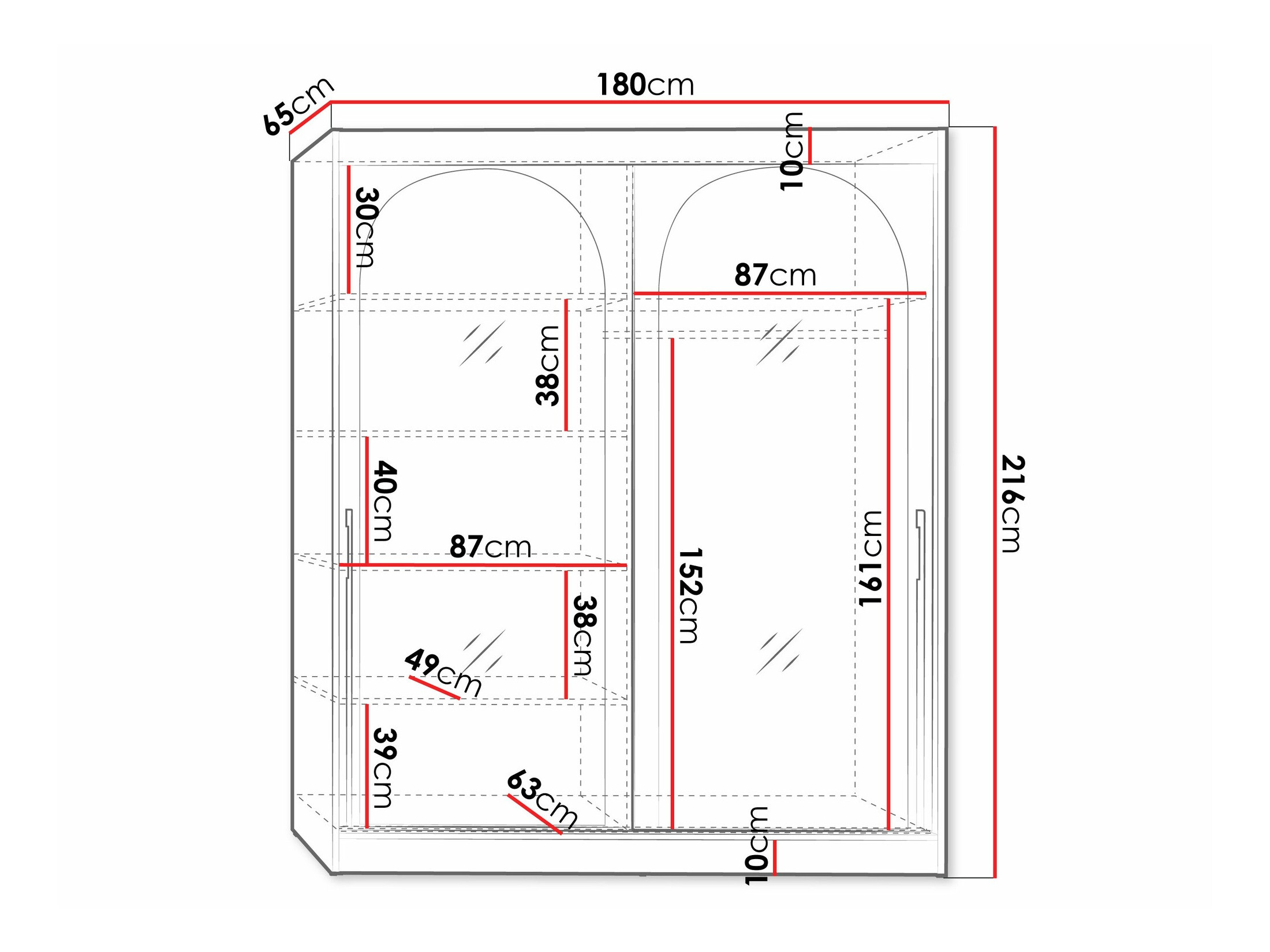 Kledingkast Toledo 132 (Kasjmier)
