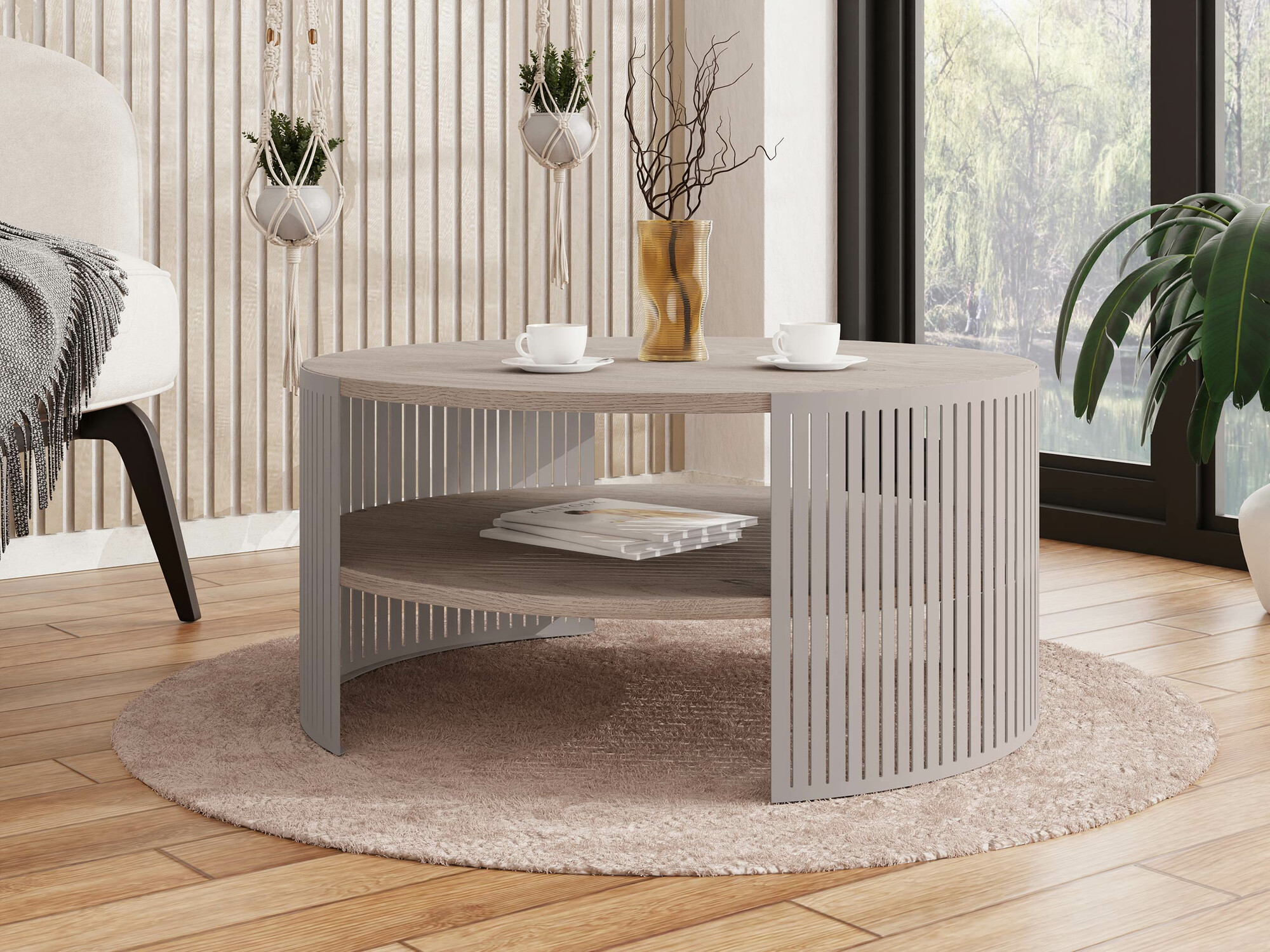 Salontafel Civer VIII (Kasjmier + Licht hout)