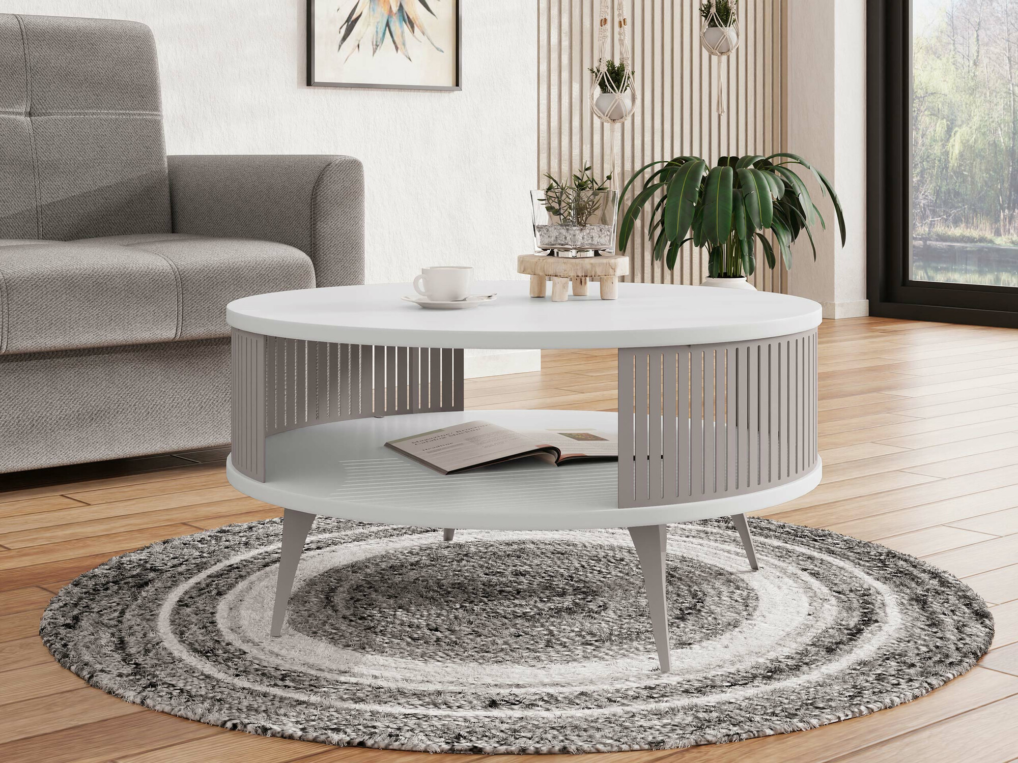 Salontafel Sordore 125 (Kasjmier + Wit)