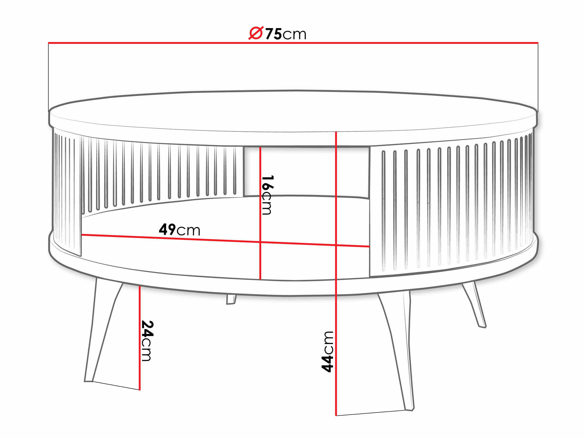 Salontafel Vitum VI (Licht hout)