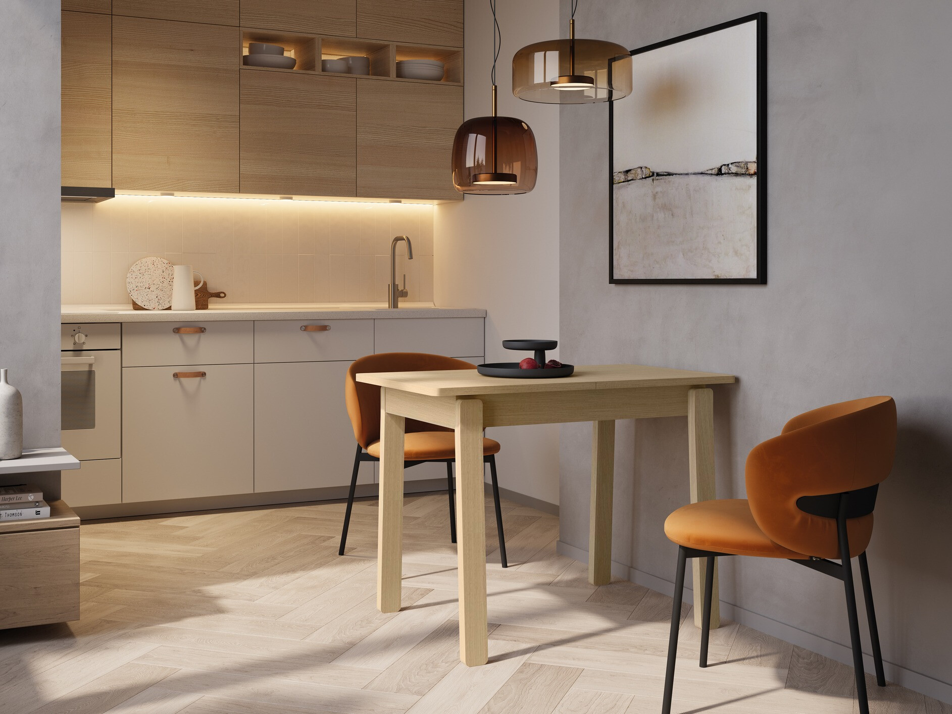 Tafel Fresno 173 (Licht eiken)