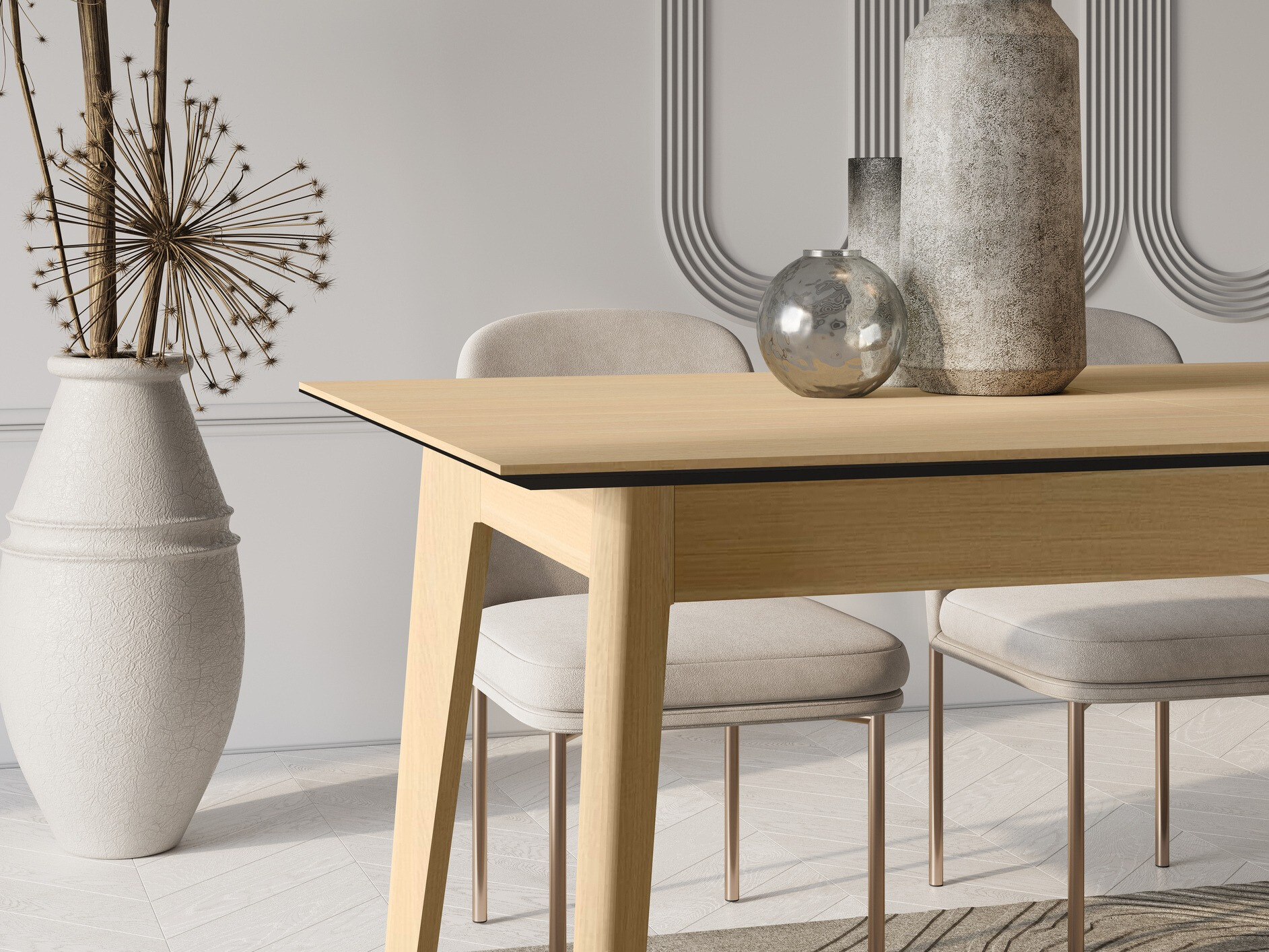 Tafel Fresno 174 (Licht eiken)