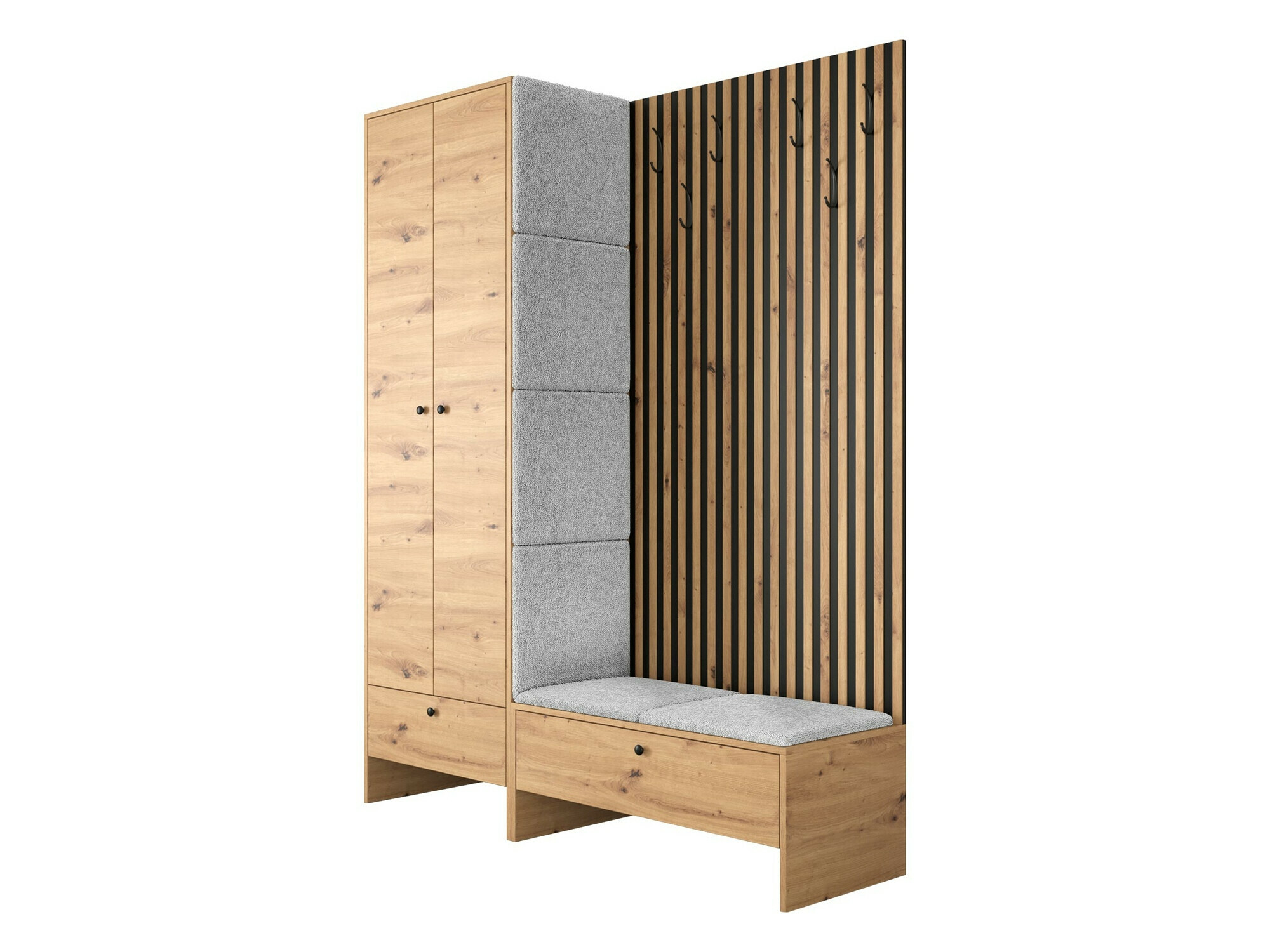 Gangmeubelset Donio III (Artisan eiken + Abriamo 6)