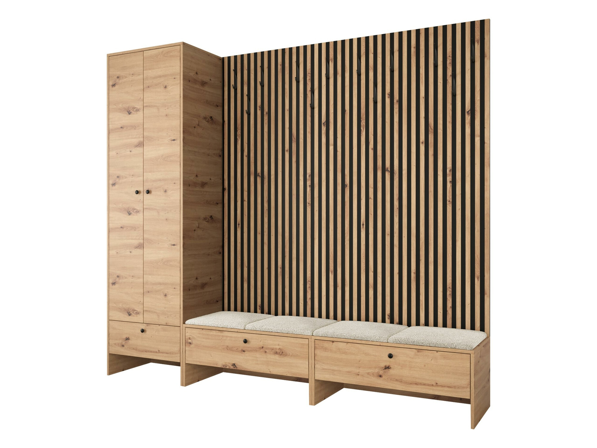 Gangmeubelset Donio VI (Artisan eiken + Abriamo 03)