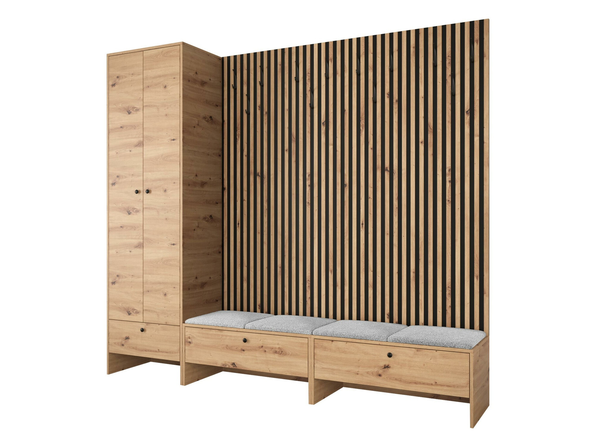 Gangmeubelset Donio VI (Artisan eiken + Abriamo 06)