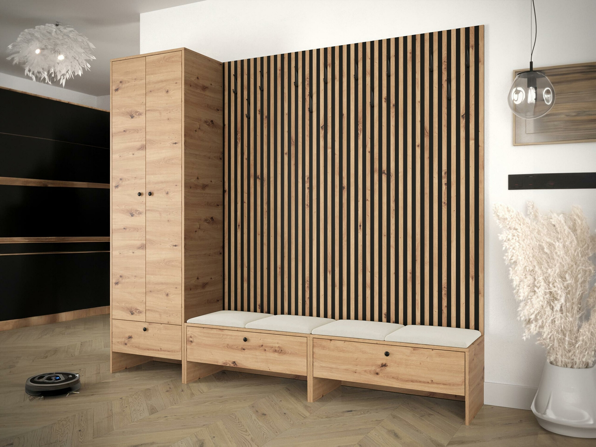 Gangmeubelset Donio VI (Artisan eiken + Manila 02)