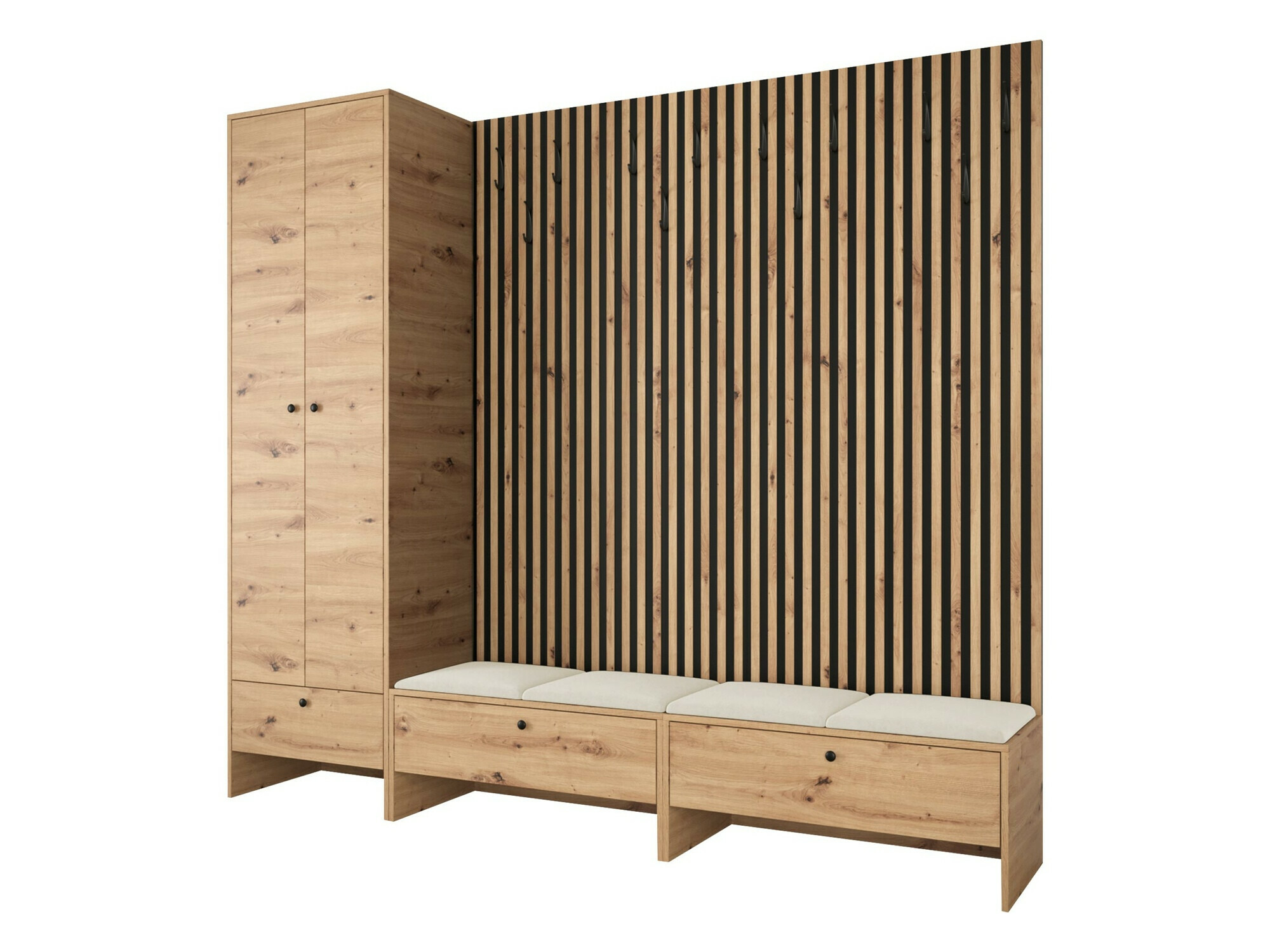 Gangmeubelset Donio VI (Artisan eiken + Manila 02)