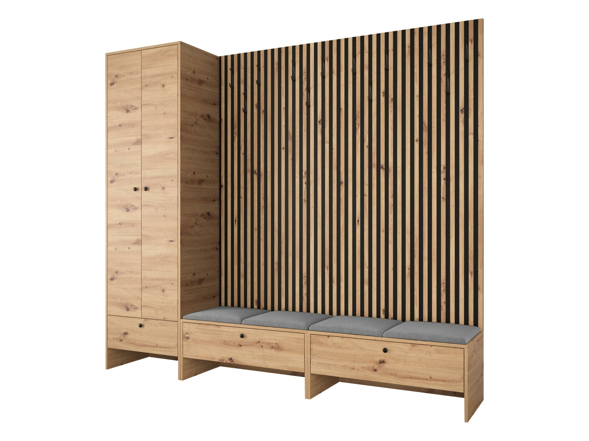 Gangmeubelset Donio VI (Artisan eiken + Manila 16)