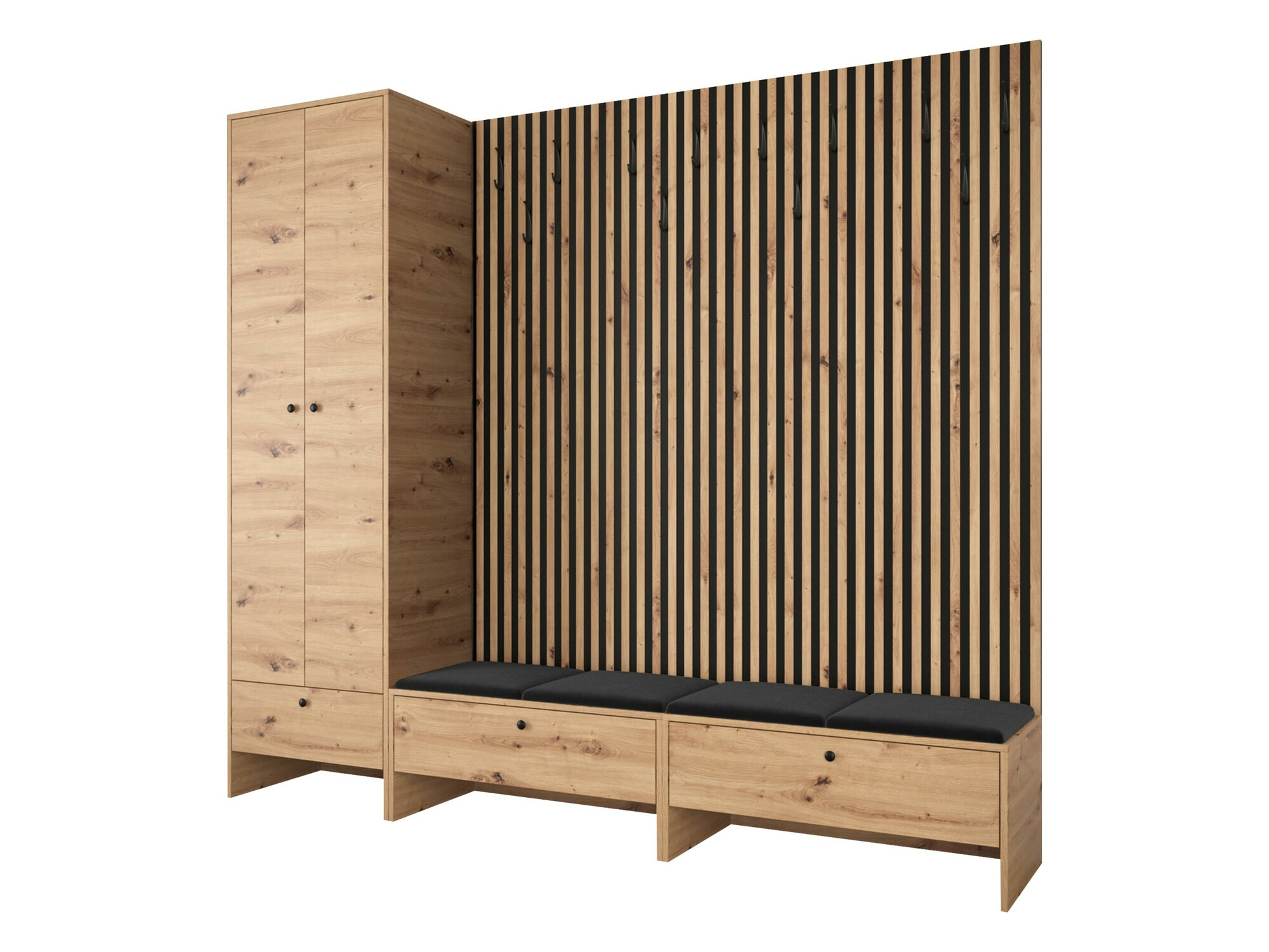 Gangmeubelset Donio VI (Artisan eiken + Manila 18)