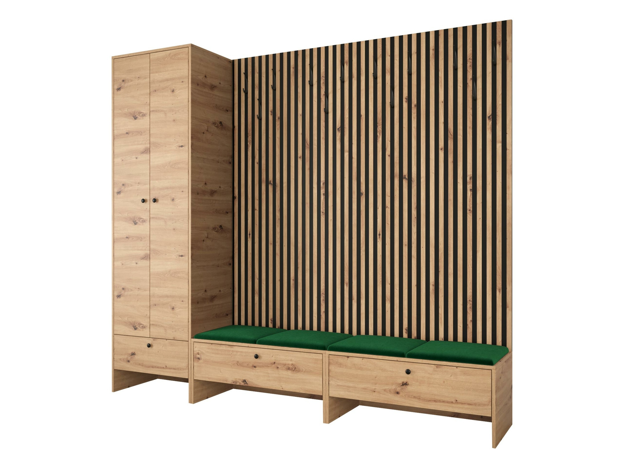 Gangmeubelset Donio VI (Artisan eiken + Manila 35)