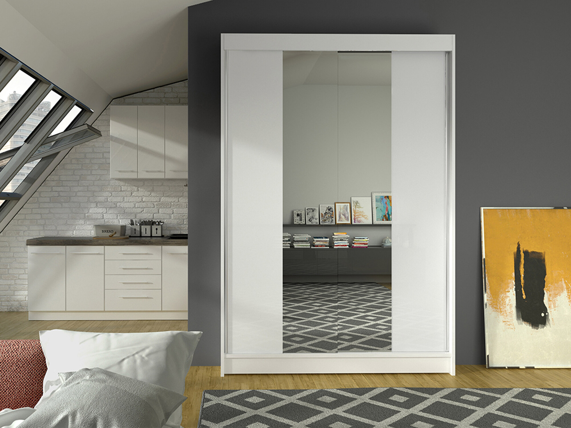 Kledingkast Closico 148 (Wit)