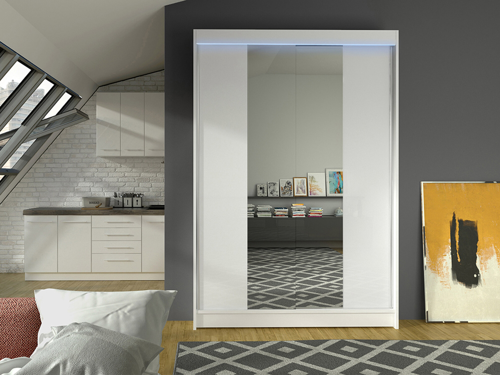 Kledingkast Closico 148 (Wit)