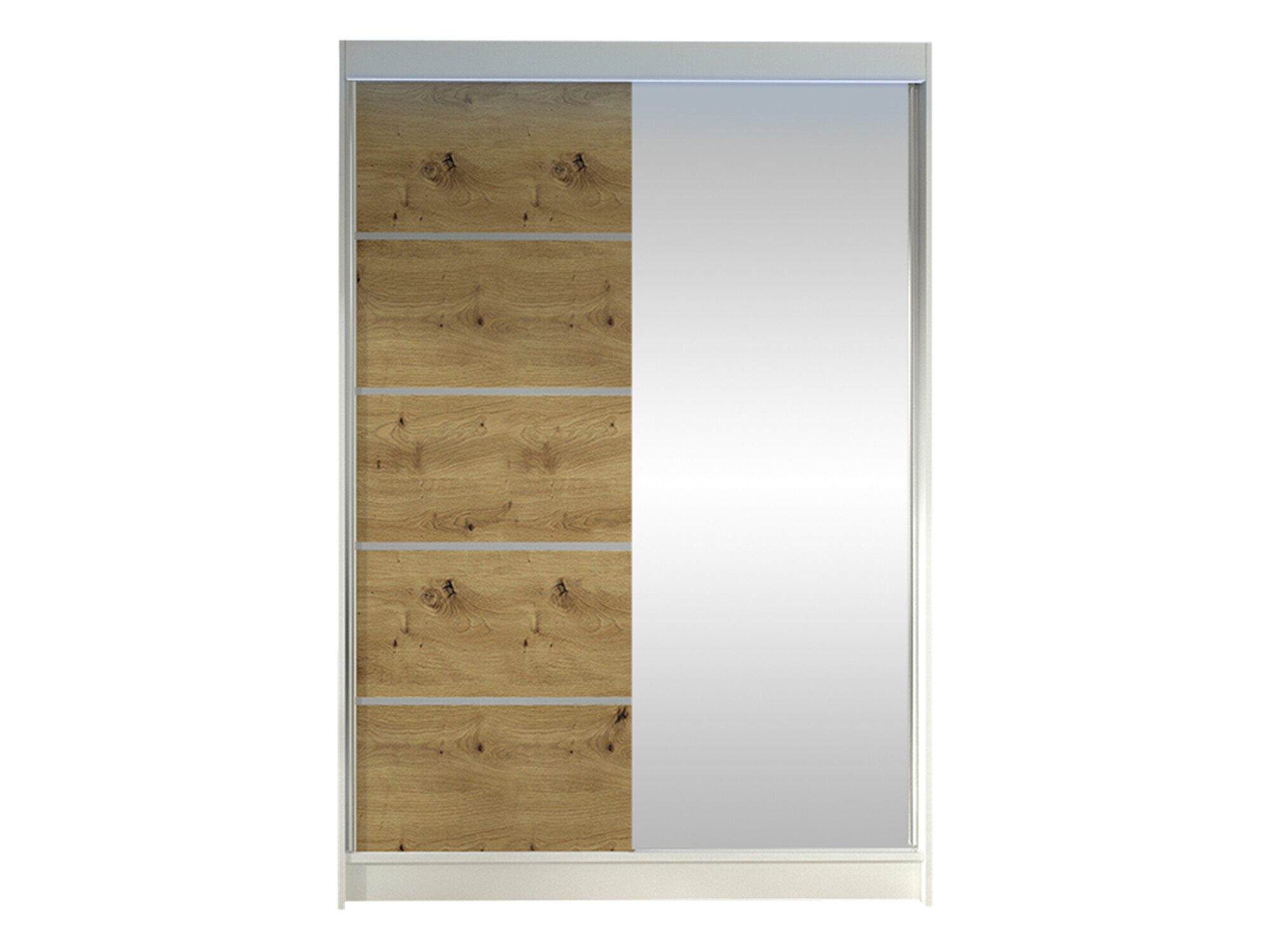 Kledingkast Closico Salvor III (Wit + Artisan eiken)