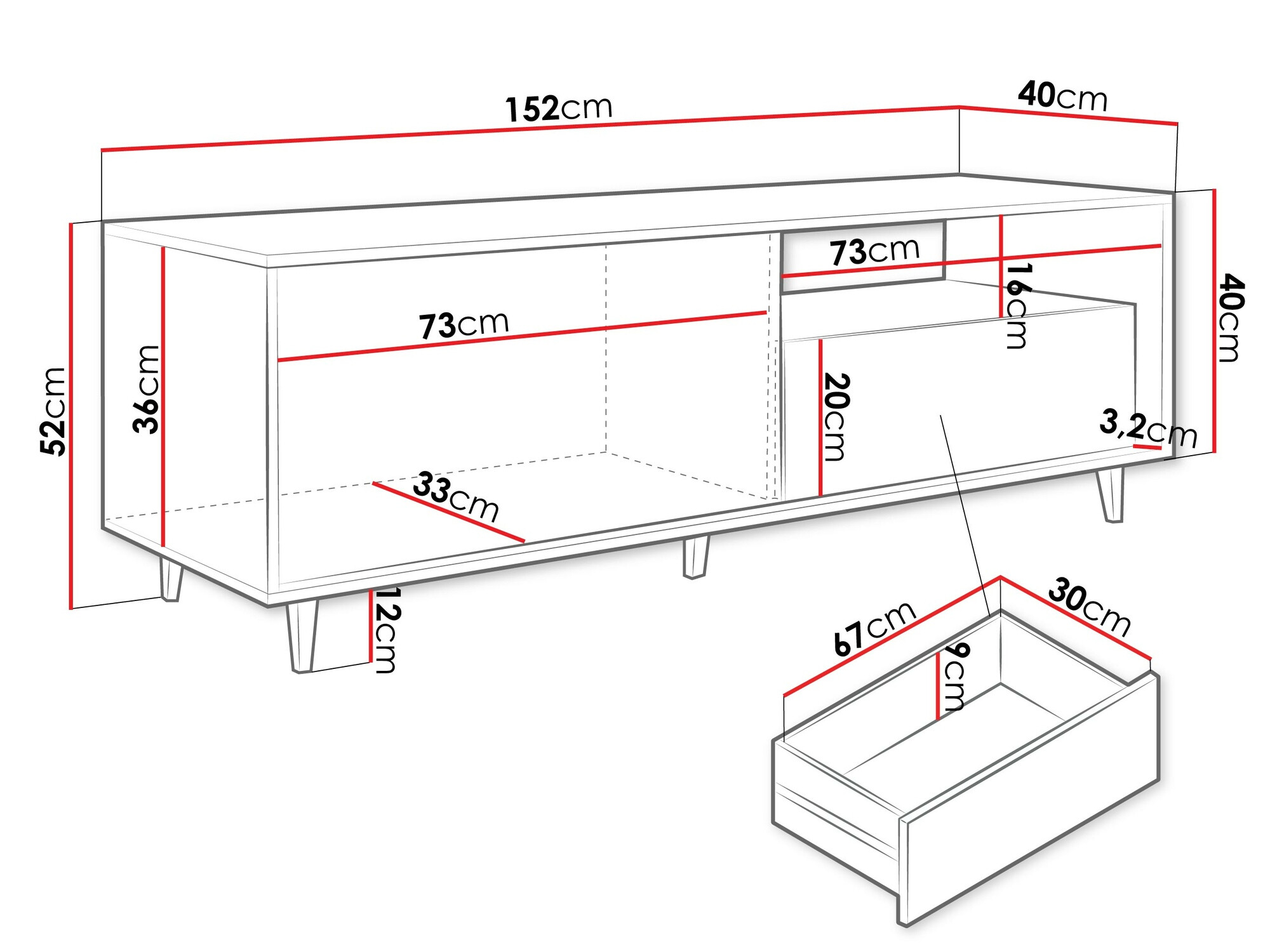TV-meubel Comfivo Romtori 102